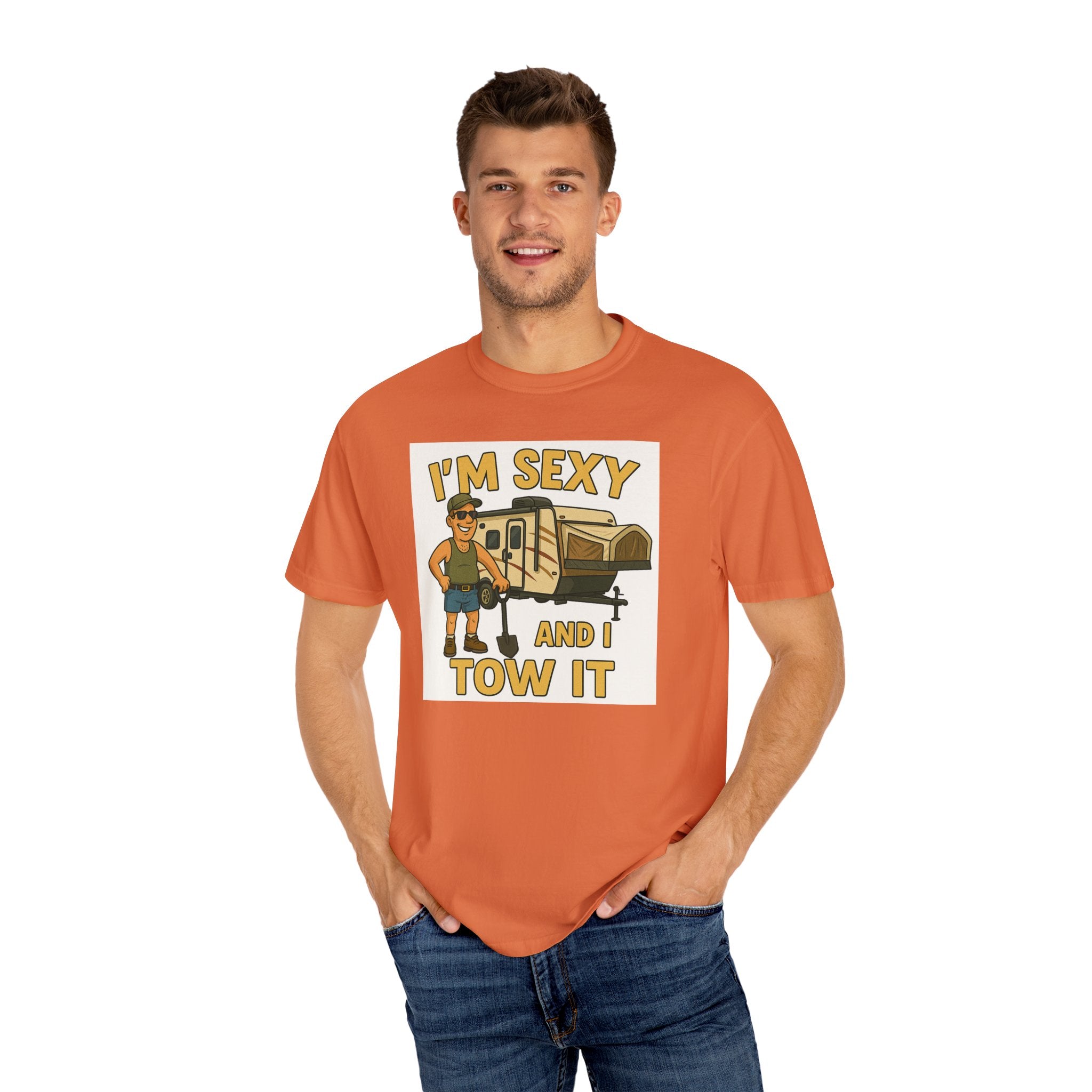 Funny Unisex T-Shirt - "I'm Sexy and I Tow It" - Perfect for RV Enthusiasts and Camping Lovers