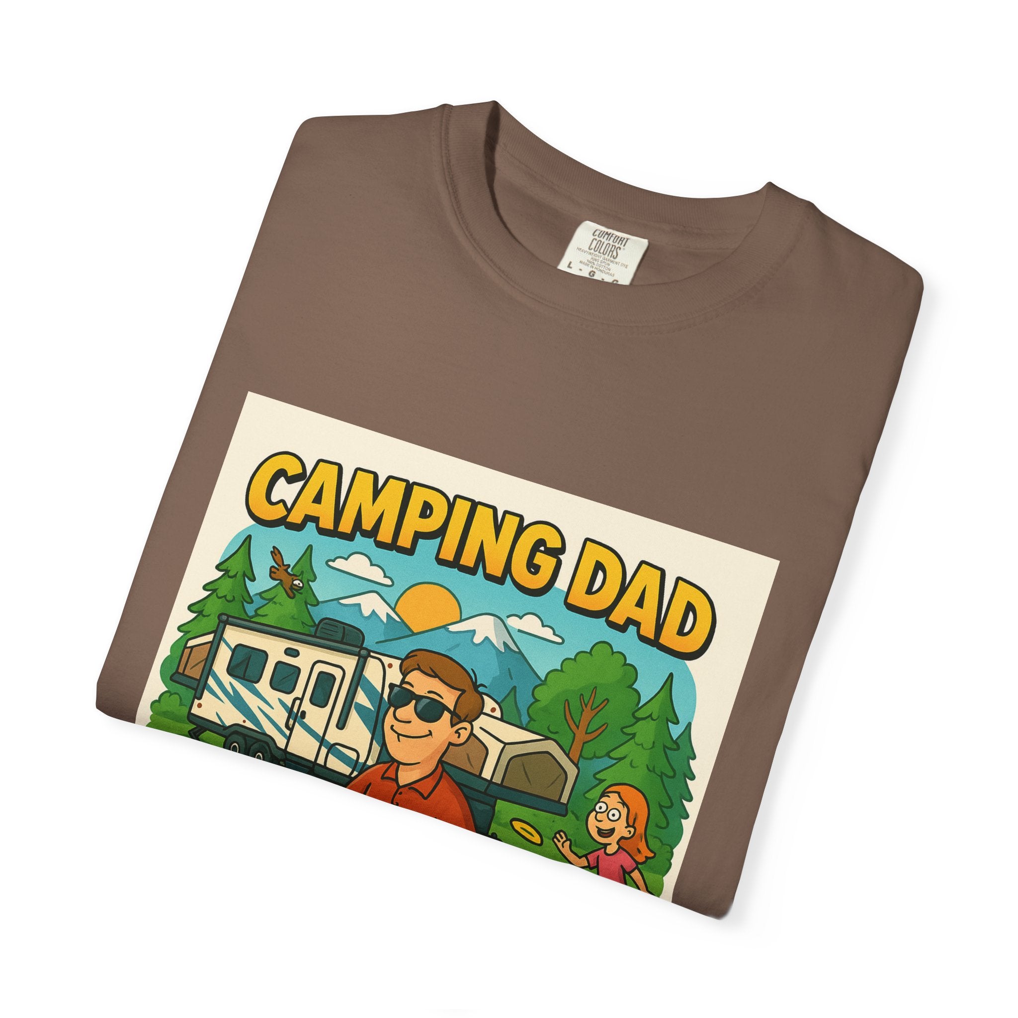 Camping Dad Unisex Garment-Dyed T-Shirt - Perfect for Family Outdoor Adventures