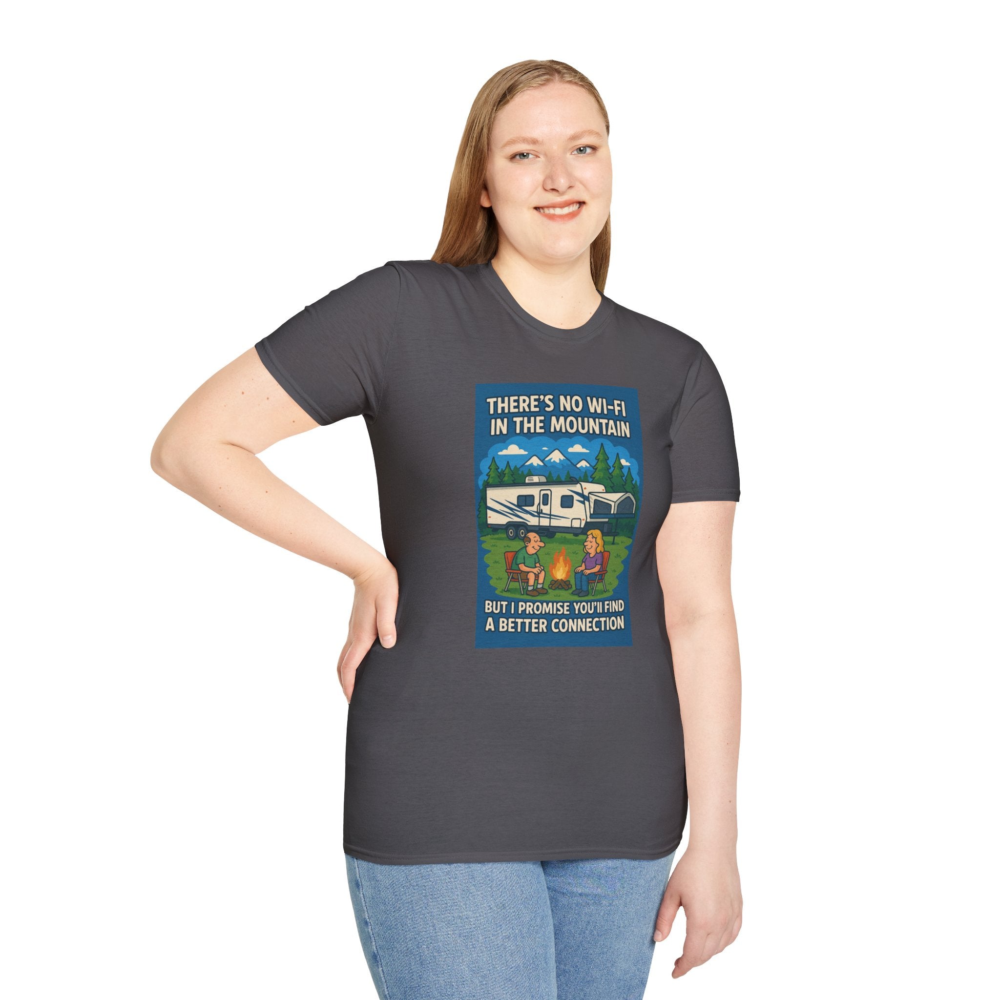 Camping Connection Unisex Softstyle T-Shirt - Fun Outdoor Adventure Tee