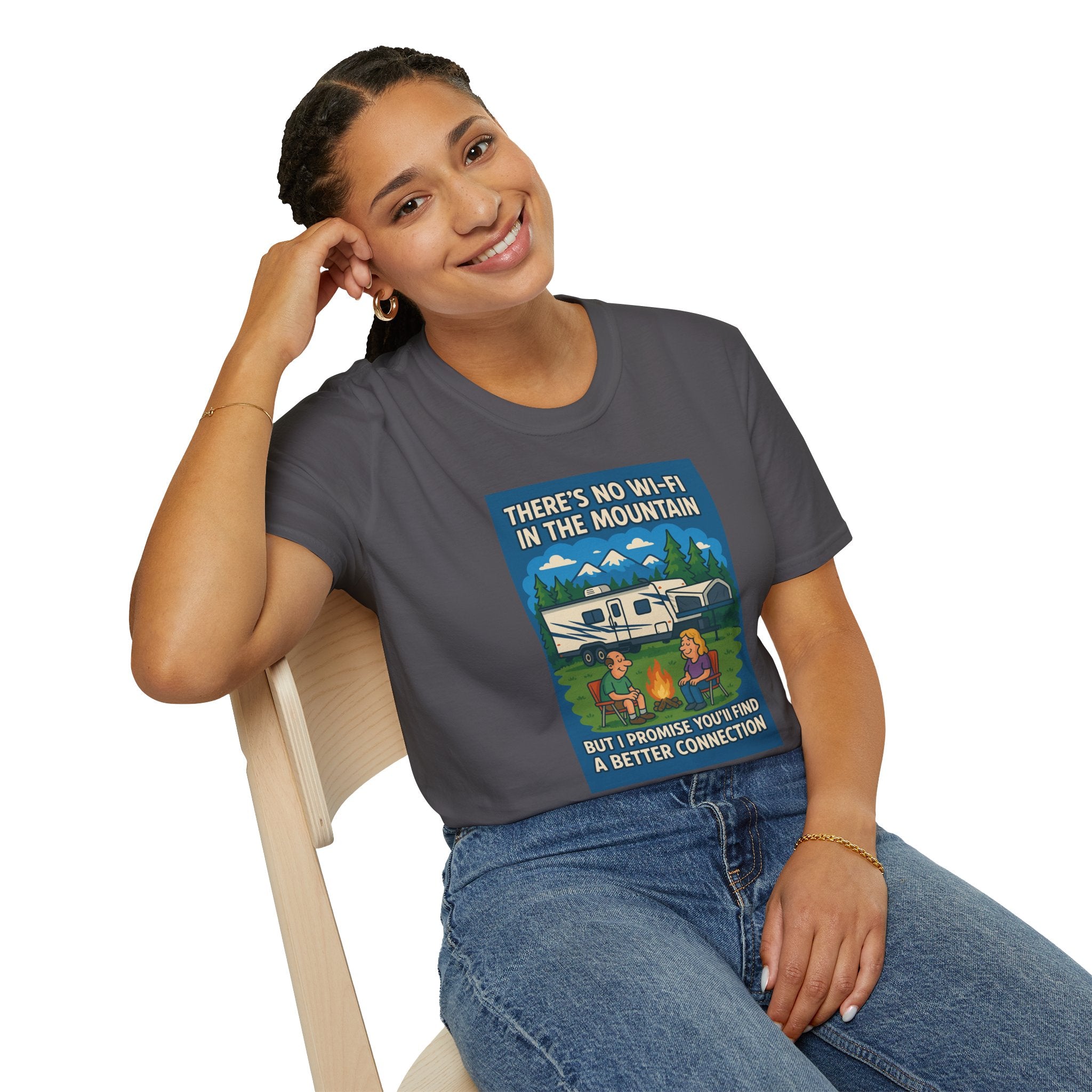 Camping Connection Unisex Softstyle T-Shirt - Fun Outdoor Adventure Tee
