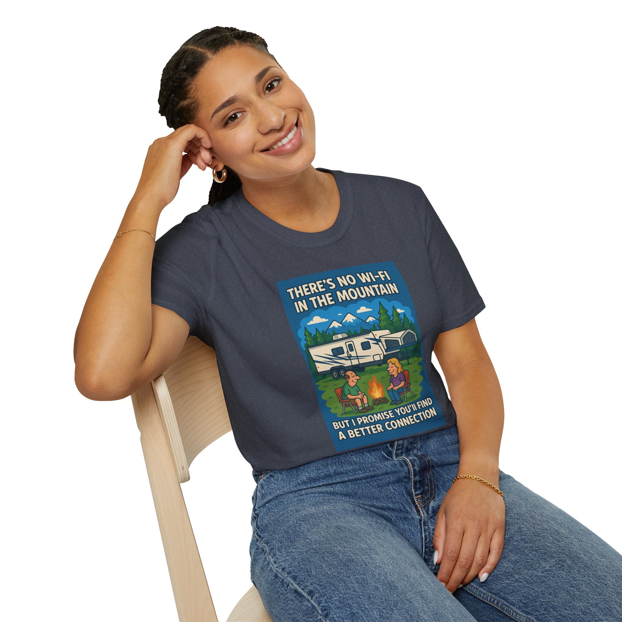 Camping Connection Unisex Softstyle T-Shirt - Fun Outdoor Adventure Tee