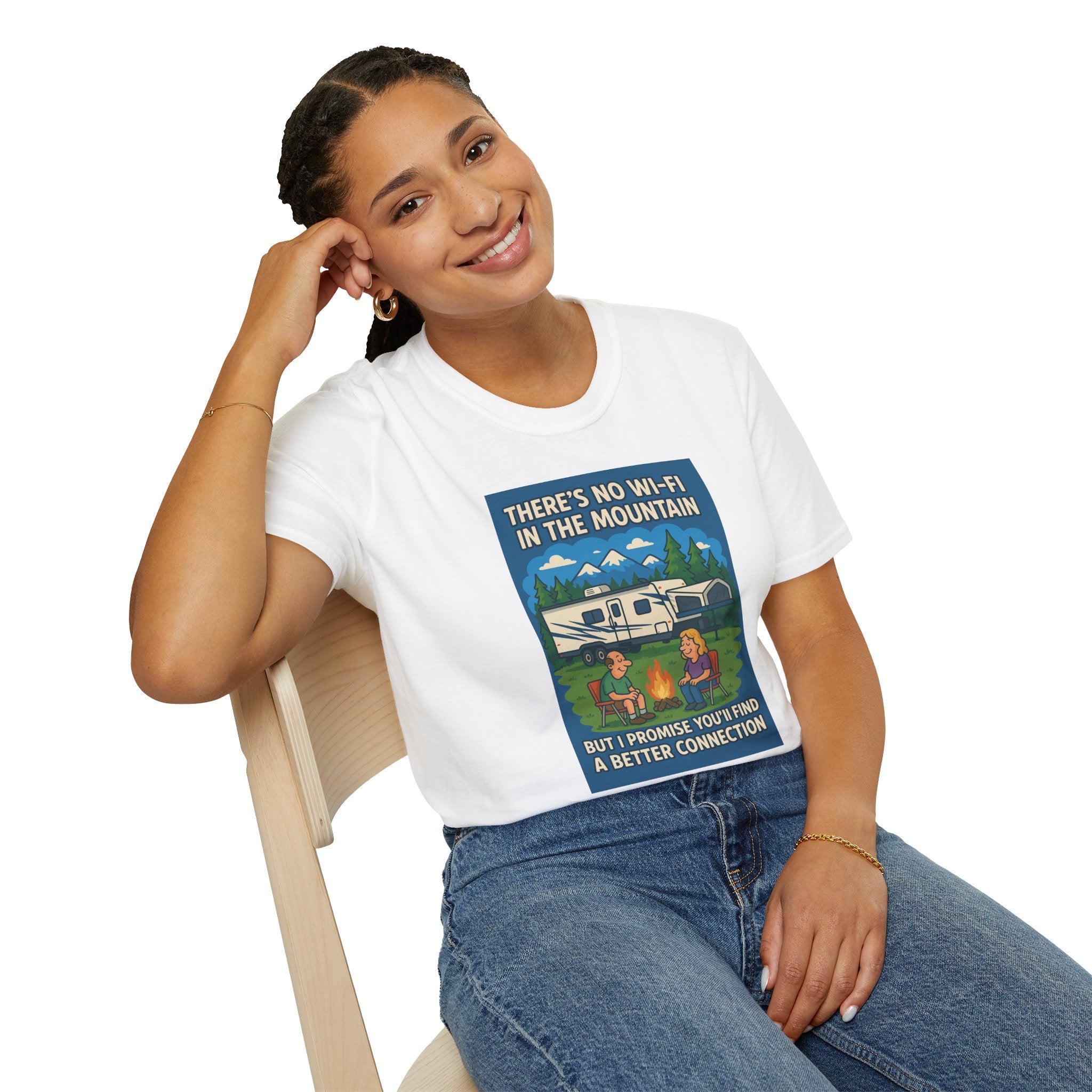 Camping Connection Unisex Softstyle T-Shirt - Fun Outdoor Adventure Tee