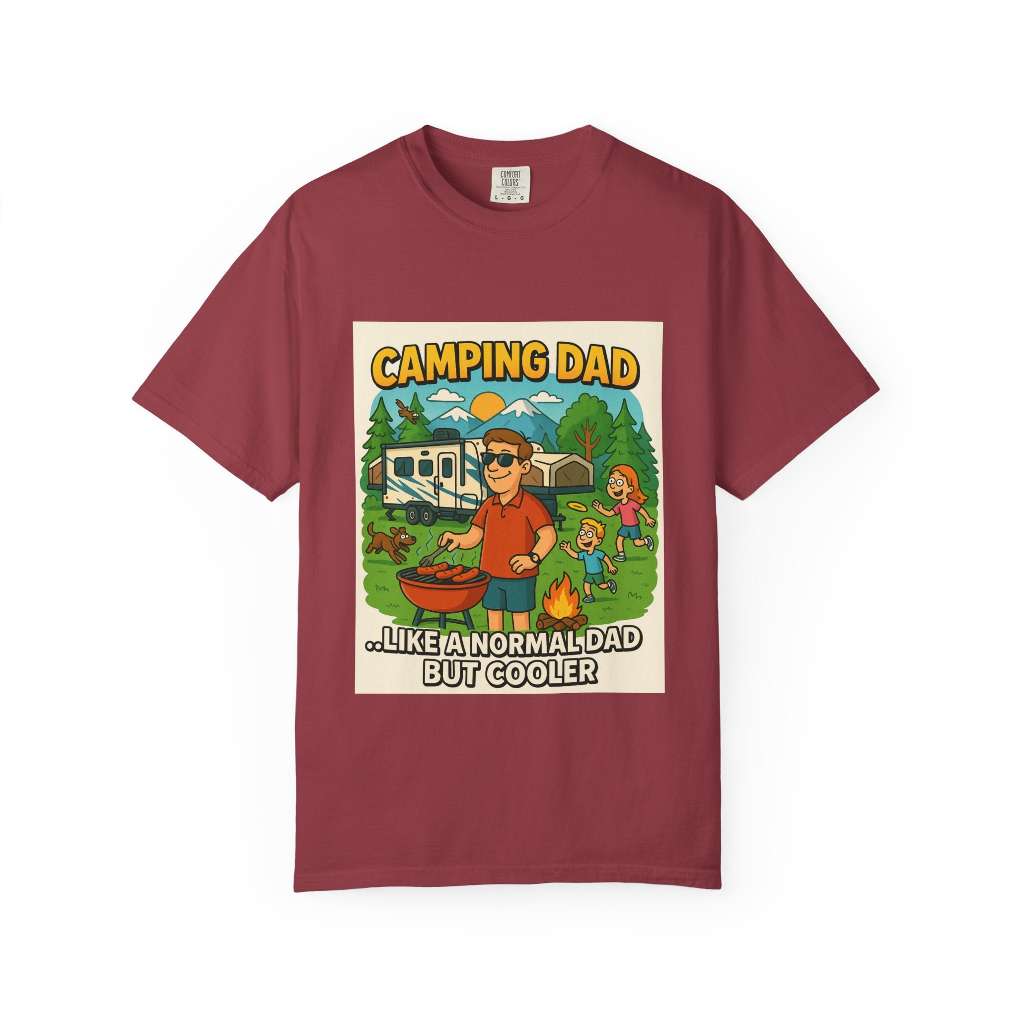 Camping Dad Unisex Garment-Dyed T-Shirt - Perfect for Family Outdoor Adventures