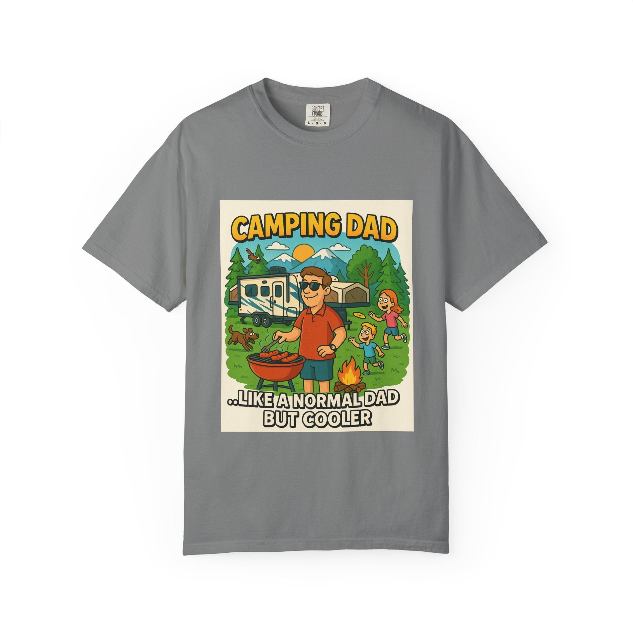 Camping Dad Unisex Garment-Dyed T-Shirt - Perfect for Family Outdoor Adventures