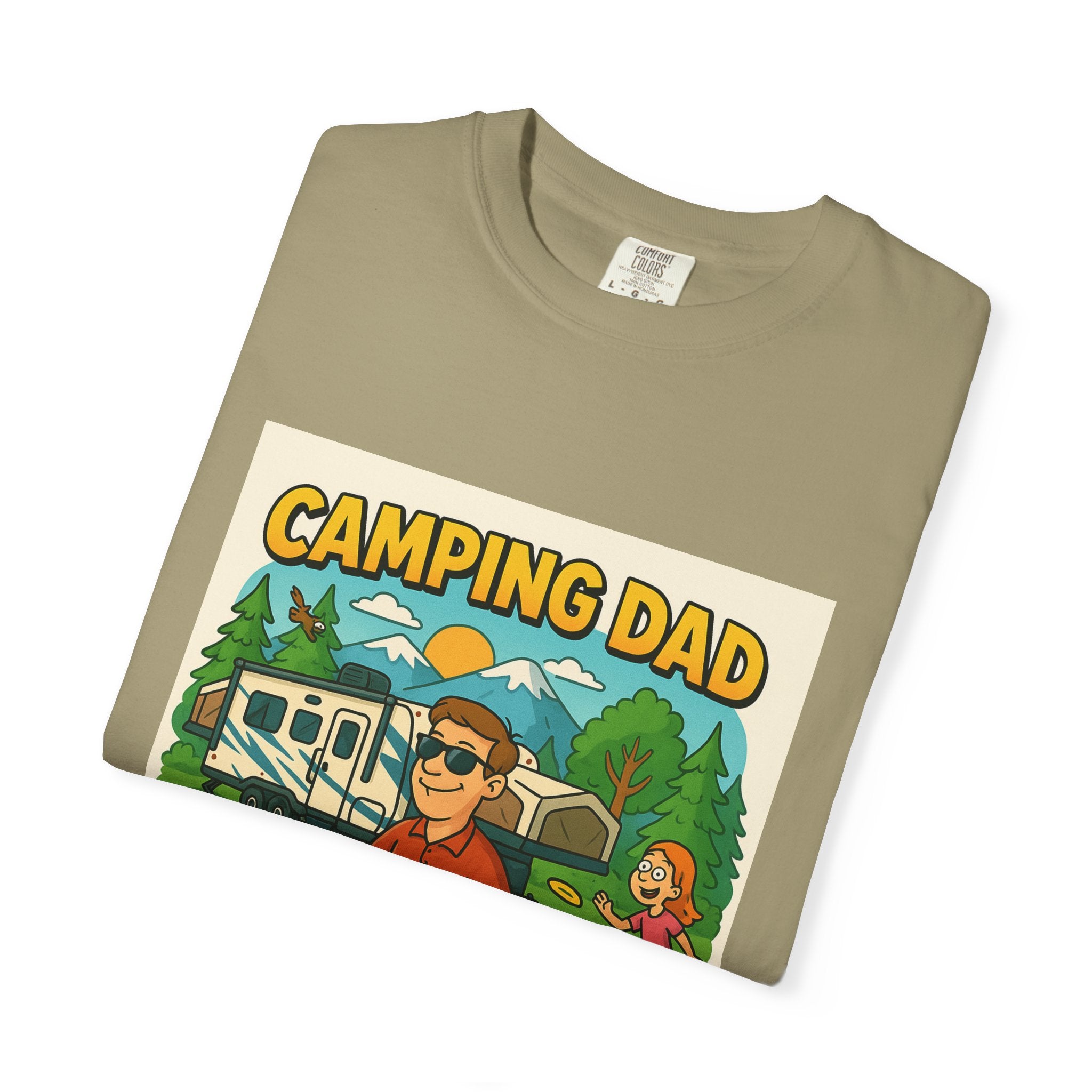 Camping Dad Unisex Garment-Dyed T-Shirt - Perfect for Family Outdoor Adventures