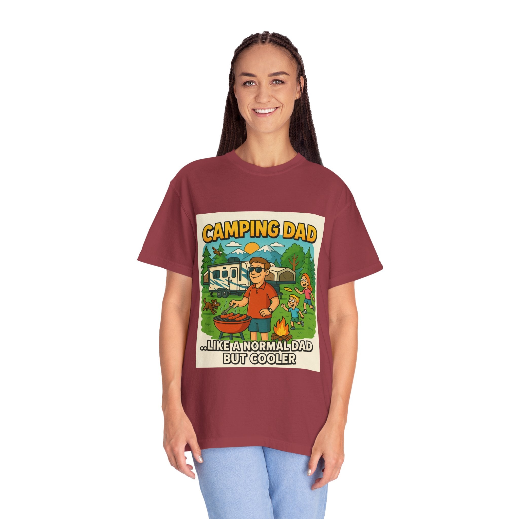 Camping Dad Unisex Garment-Dyed T-Shirt - Perfect for Family Outdoor Adventures