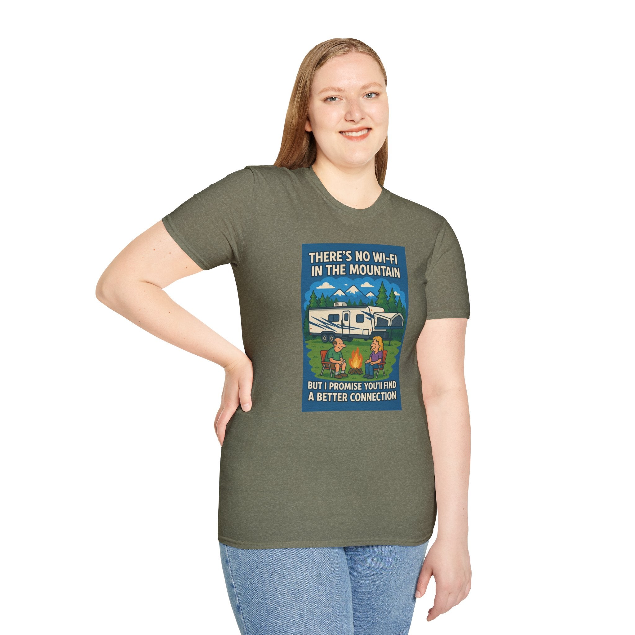 Camping Connection Unisex Softstyle T-Shirt - Fun Outdoor Adventure Tee