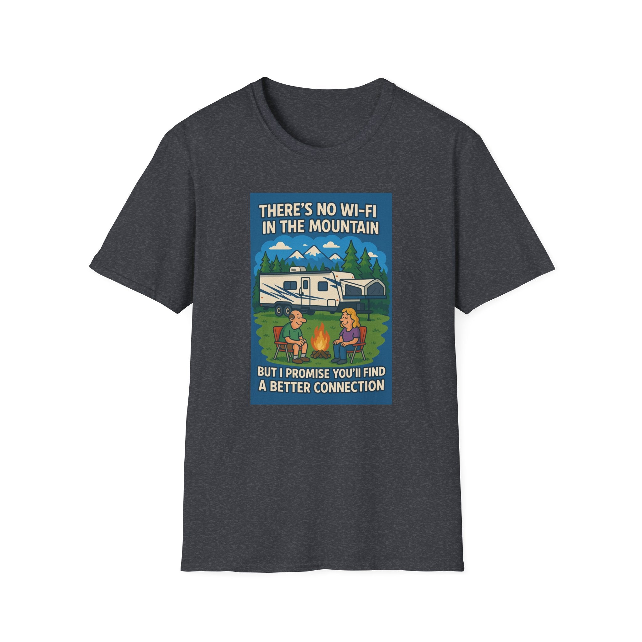 Camping Connection Unisex Softstyle T-Shirt - Fun Outdoor Adventure Tee