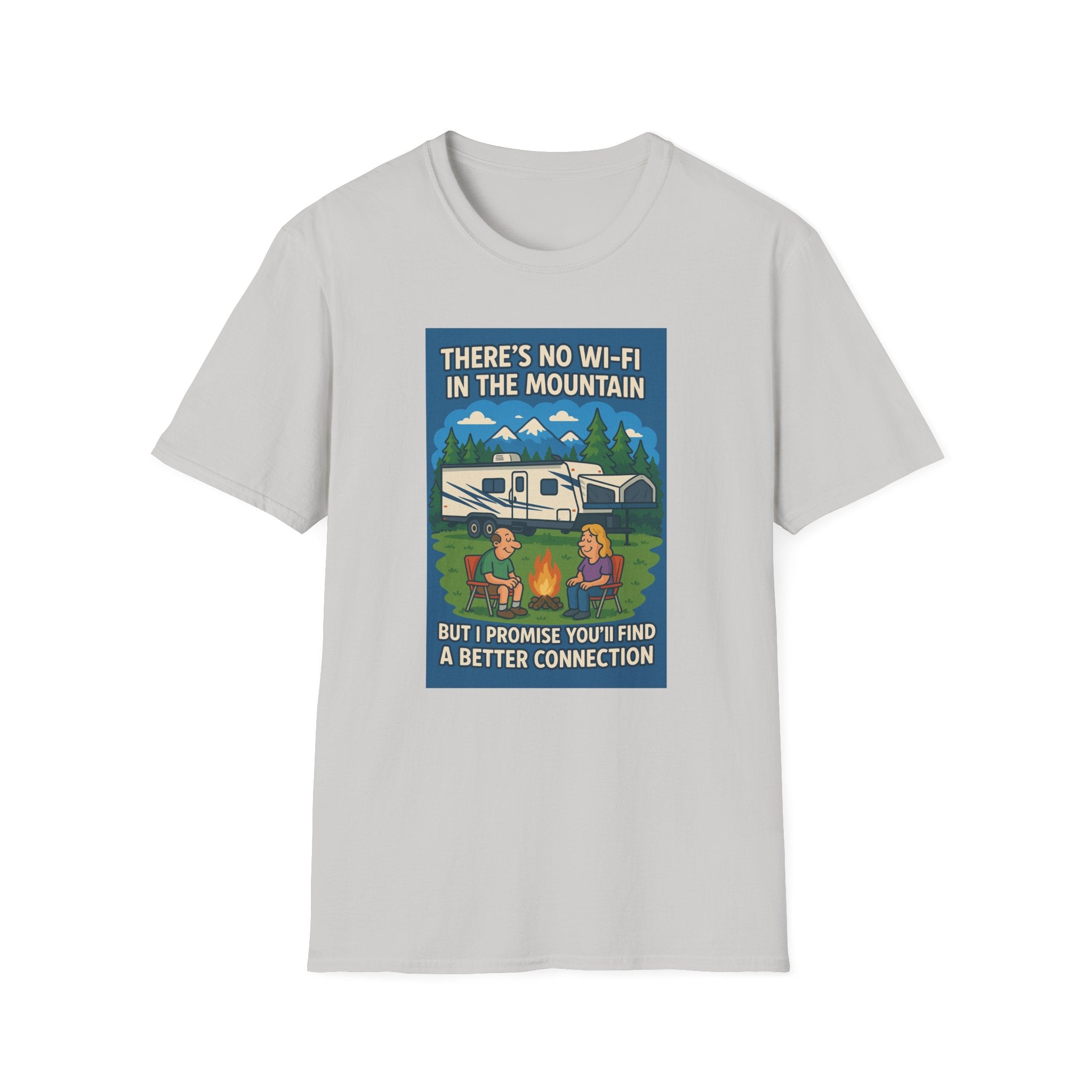 Camping Connection Unisex Softstyle T-Shirt - Fun Outdoor Adventure Tee