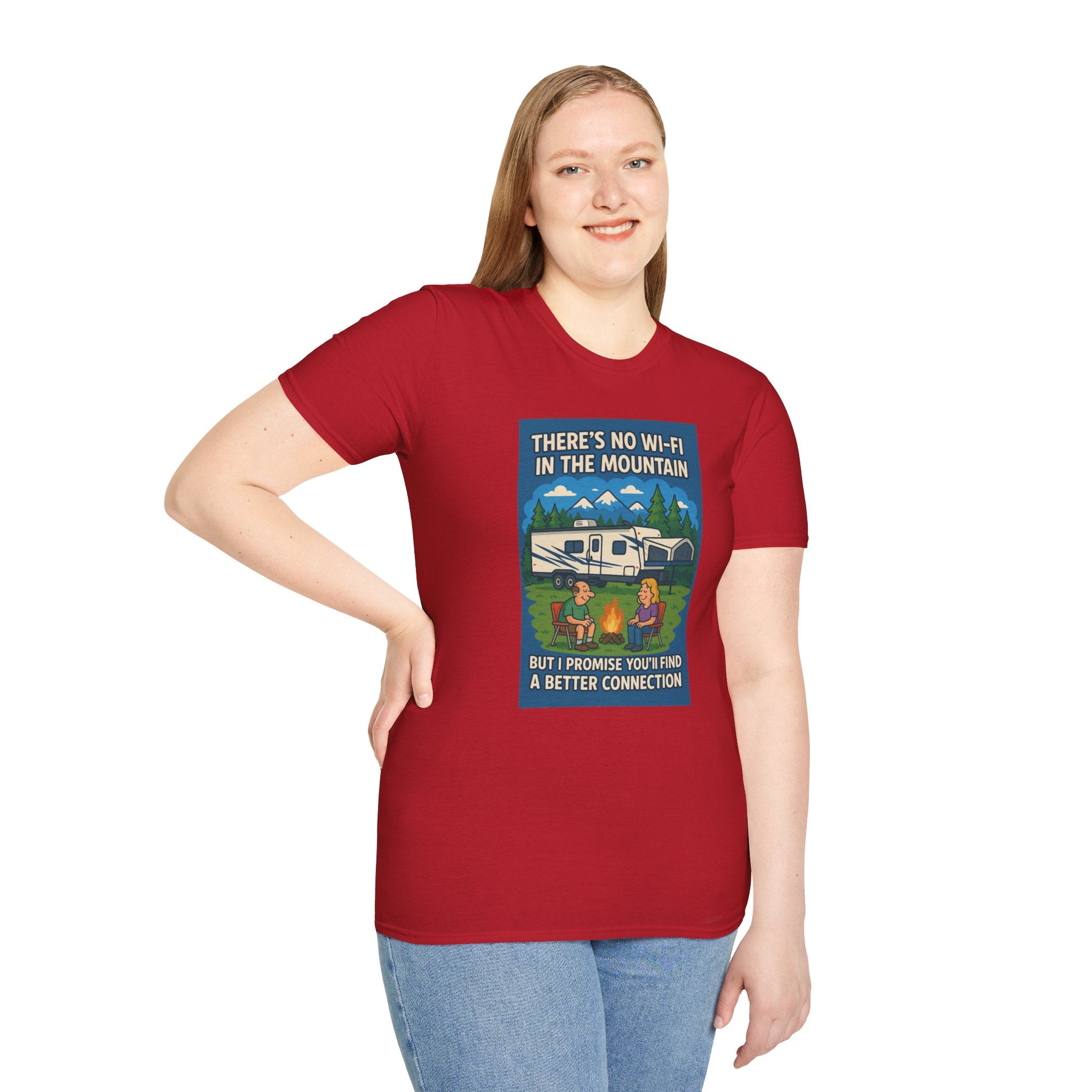 Camping Connection Unisex Softstyle T-Shirt - Fun Outdoor Adventure Tee