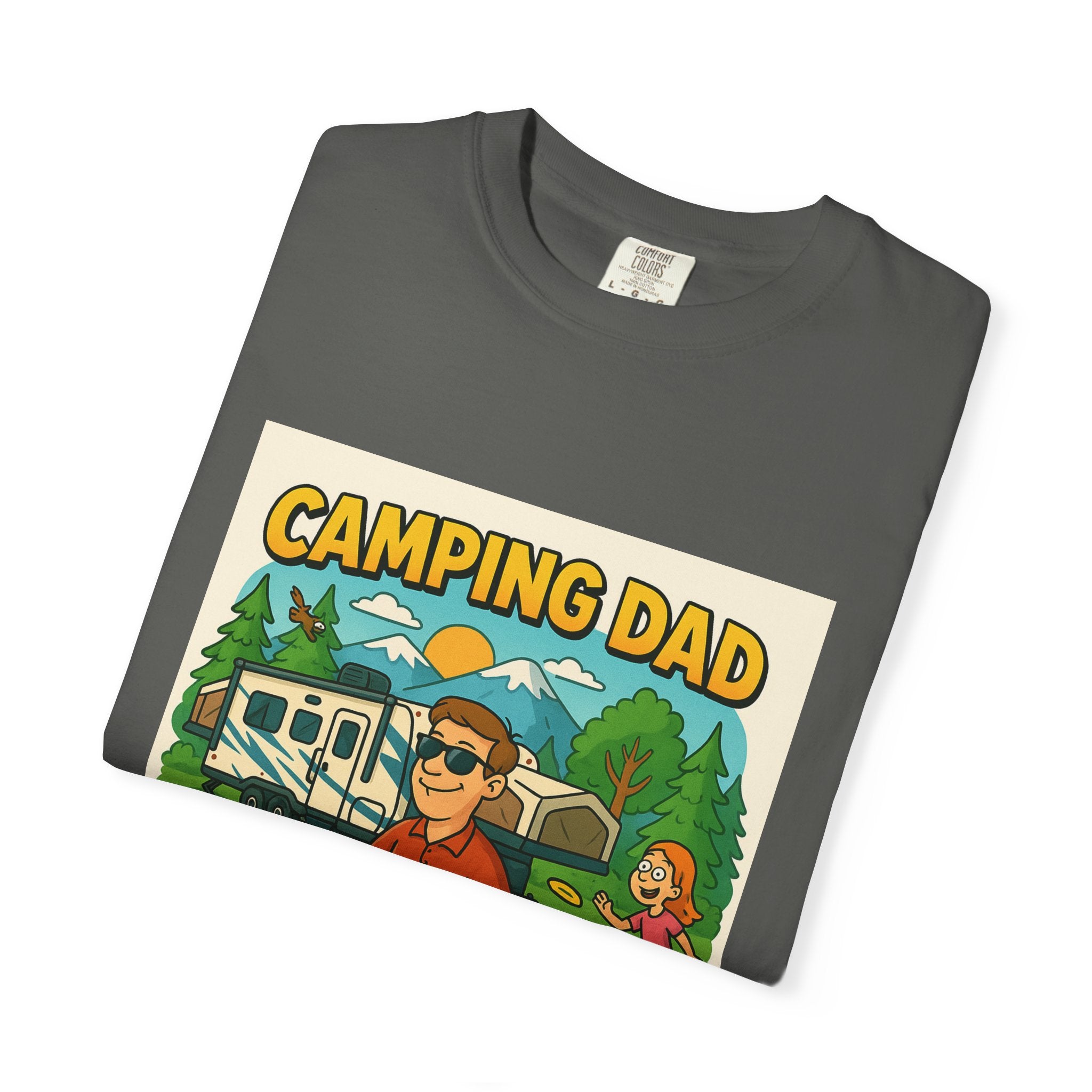 Camping Dad Unisex Garment-Dyed T-Shirt - Perfect for Family Outdoor Adventures