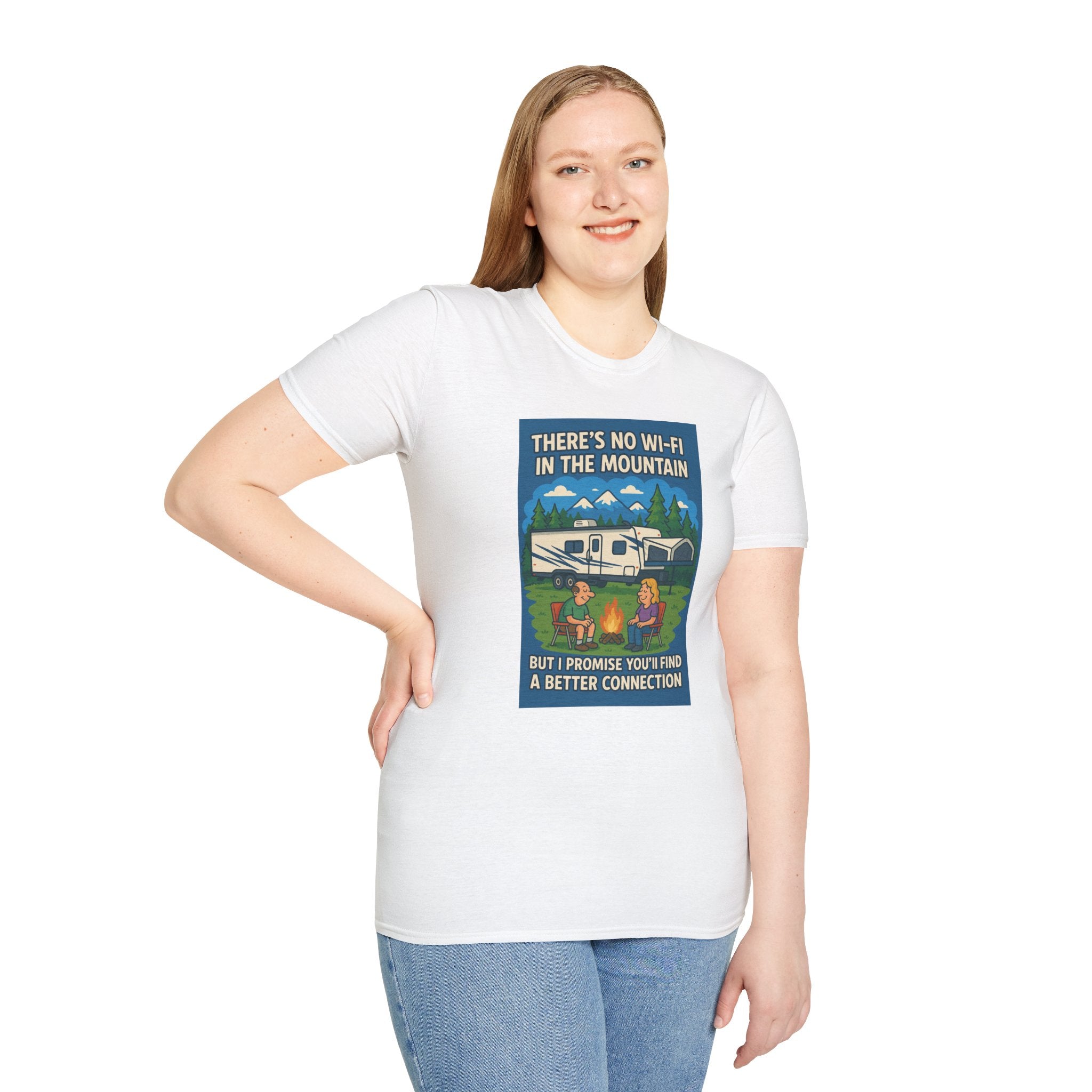 Camping Connection Unisex Softstyle T-Shirt - Fun Outdoor Adventure Tee
