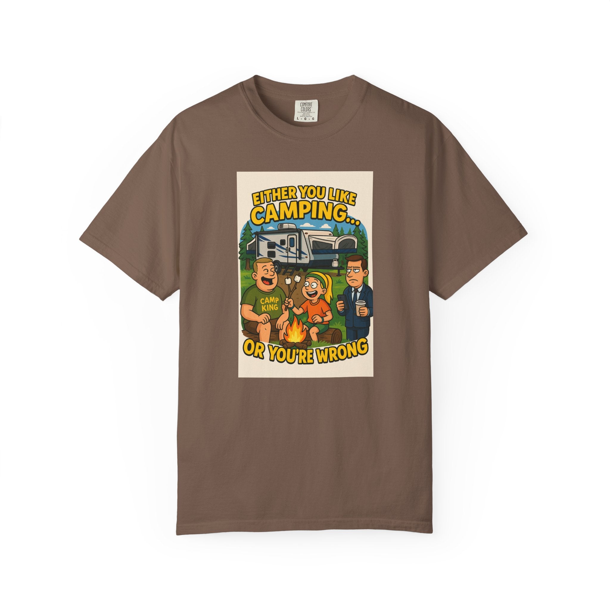 Camping Humor Unisex Garment-Dyed T-shirt – Perfect for Outdoors Enthusiasts