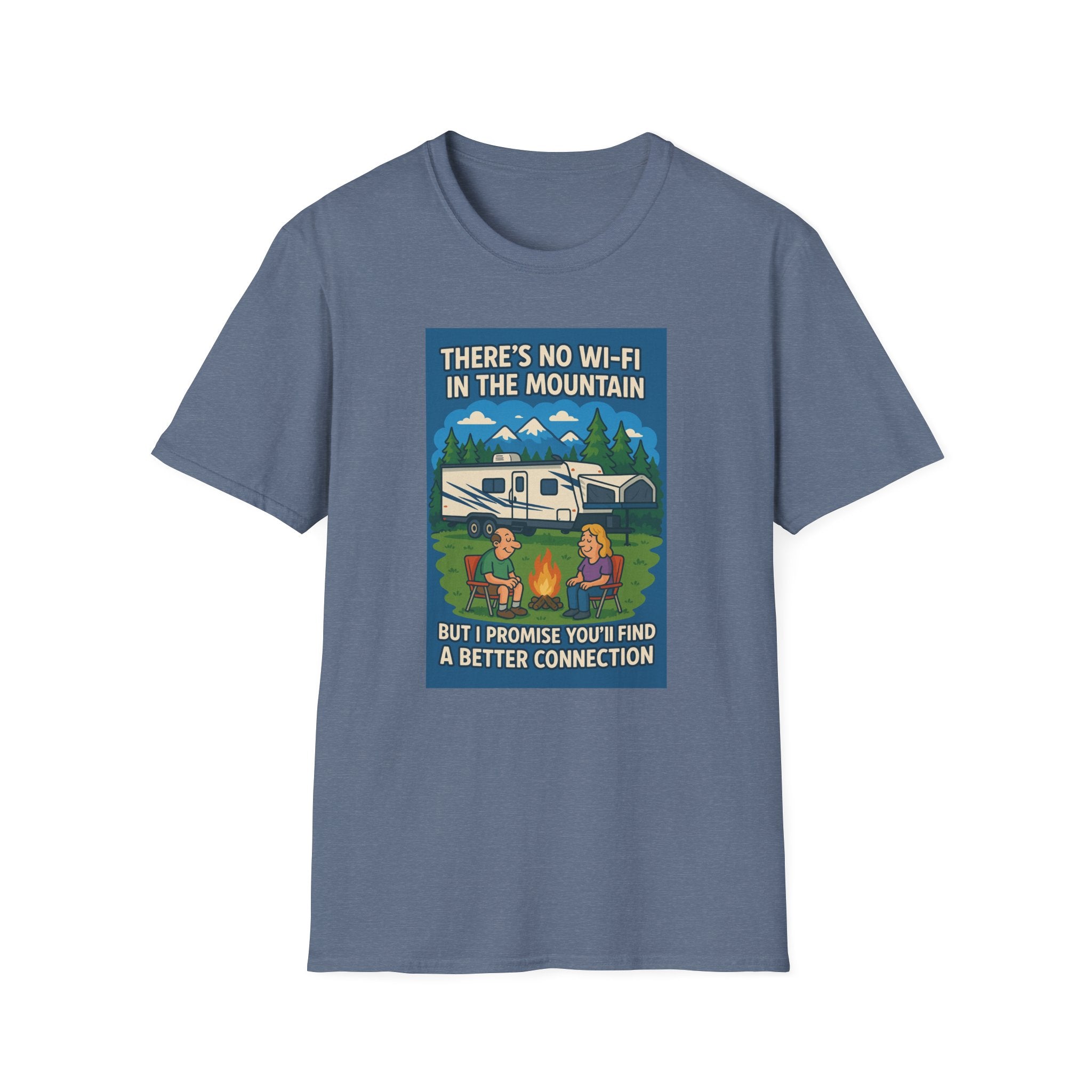 Camping Connection Unisex Softstyle T-Shirt - Fun Outdoor Adventure Tee