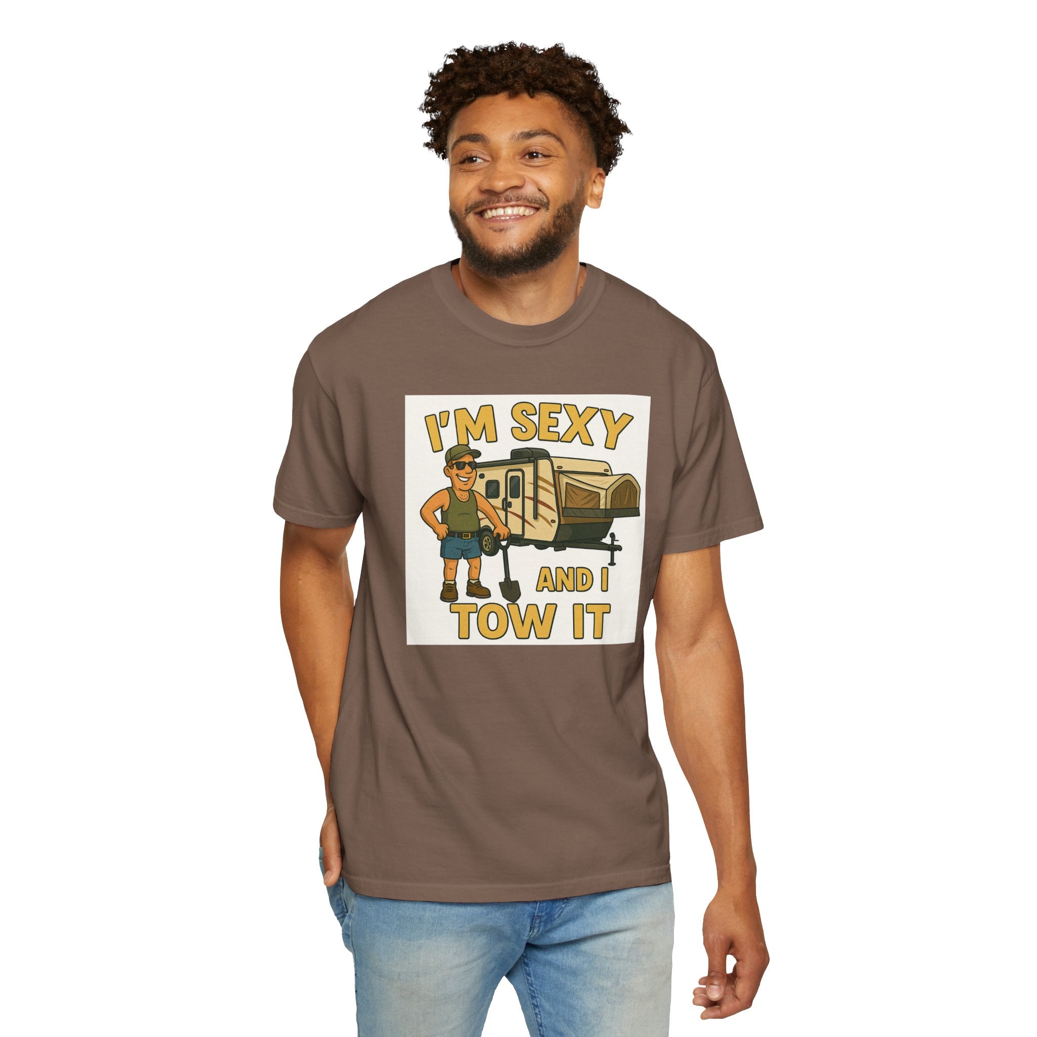 Funny Unisex T-Shirt - "I'm Sexy and I Tow It" - Perfect for RV Enthusiasts and Camping Lovers