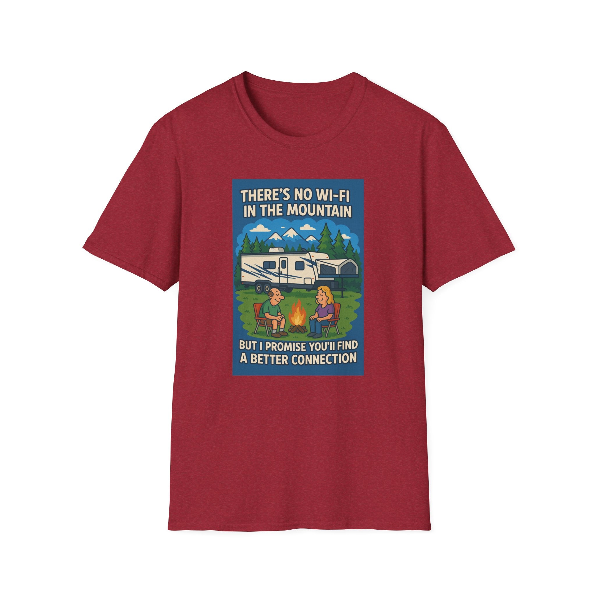 Camping Connection Unisex Softstyle T-Shirt - Fun Outdoor Adventure Tee