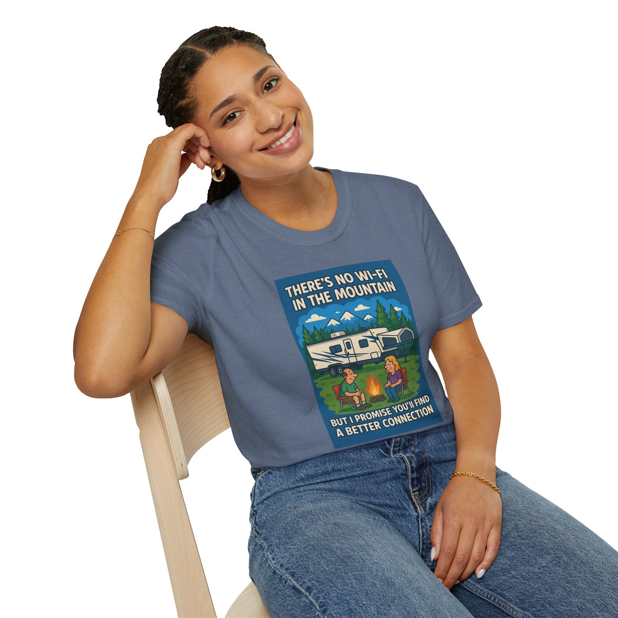 Camping Connection Unisex Softstyle T-Shirt - Fun Outdoor Adventure Tee