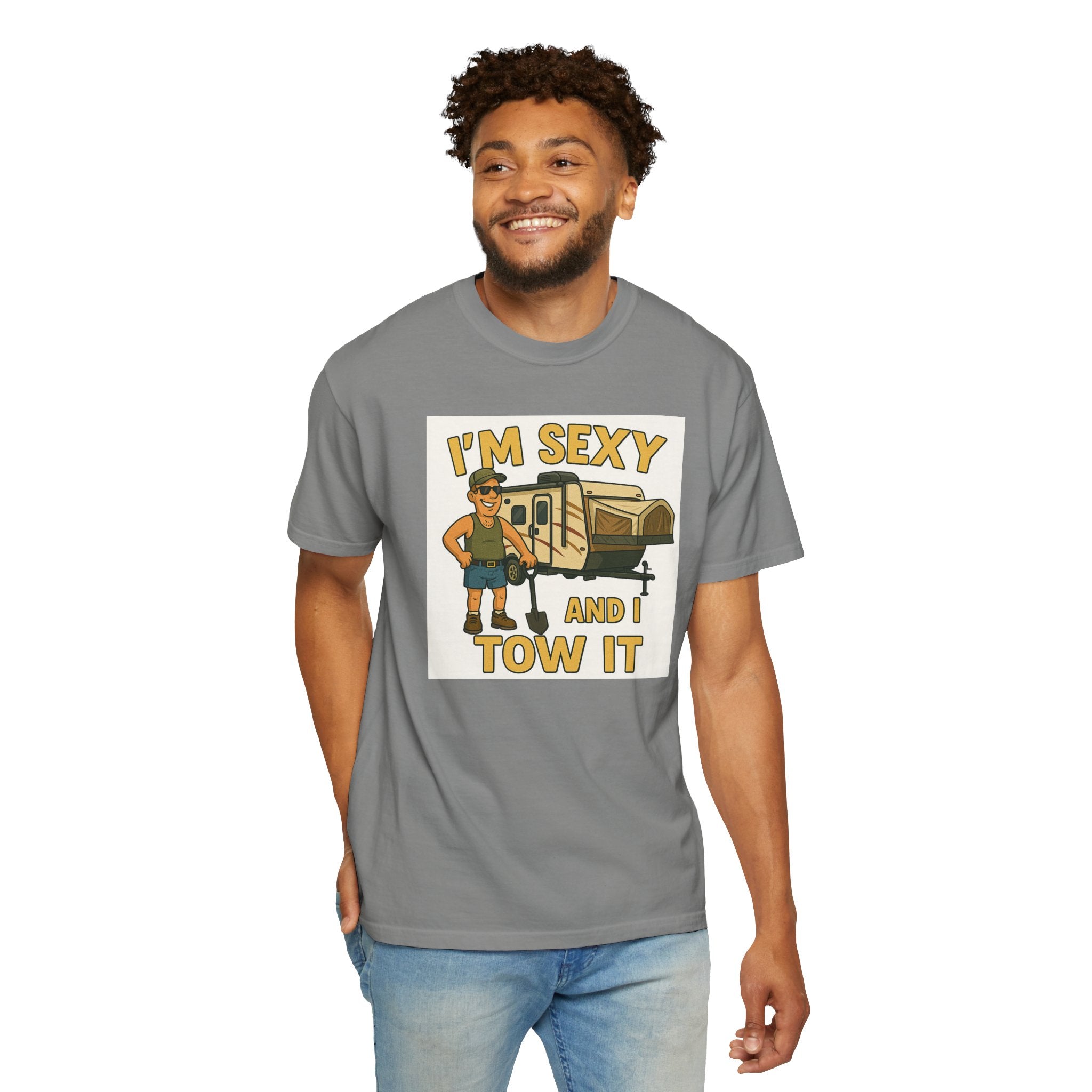 Funny Unisex T-Shirt - "I'm Sexy and I Tow It" - Perfect for RV Enthusiasts and Camping Lovers