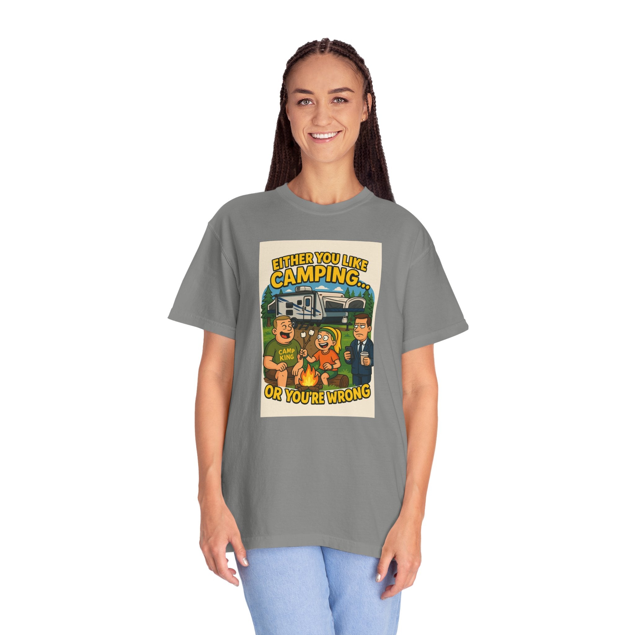 Camping Humor Unisex Garment-Dyed T-shirt – Perfect for Outdoors Enthusiasts