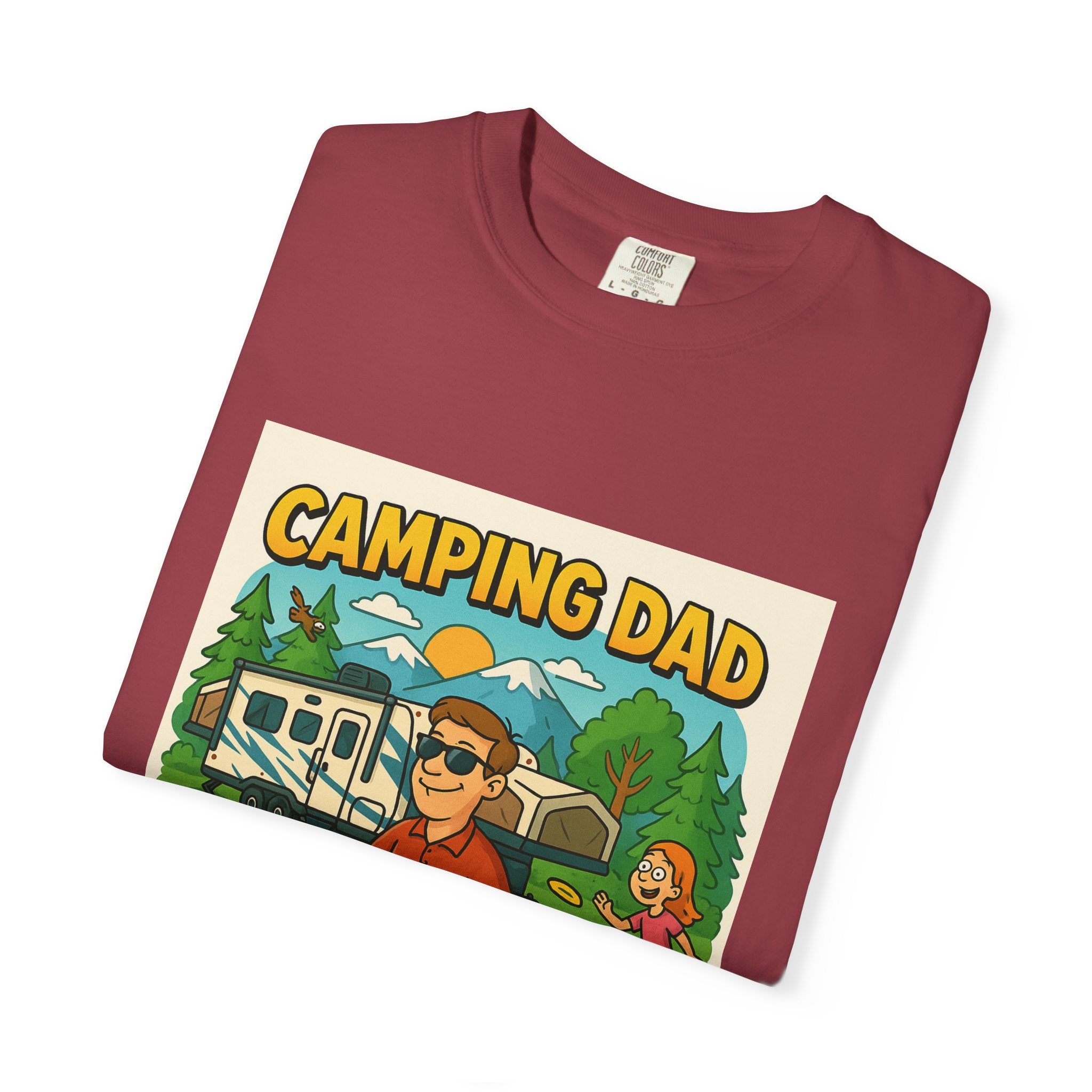 Camping Dad Unisex Garment-Dyed T-Shirt - Perfect for Family Outdoor Adventures