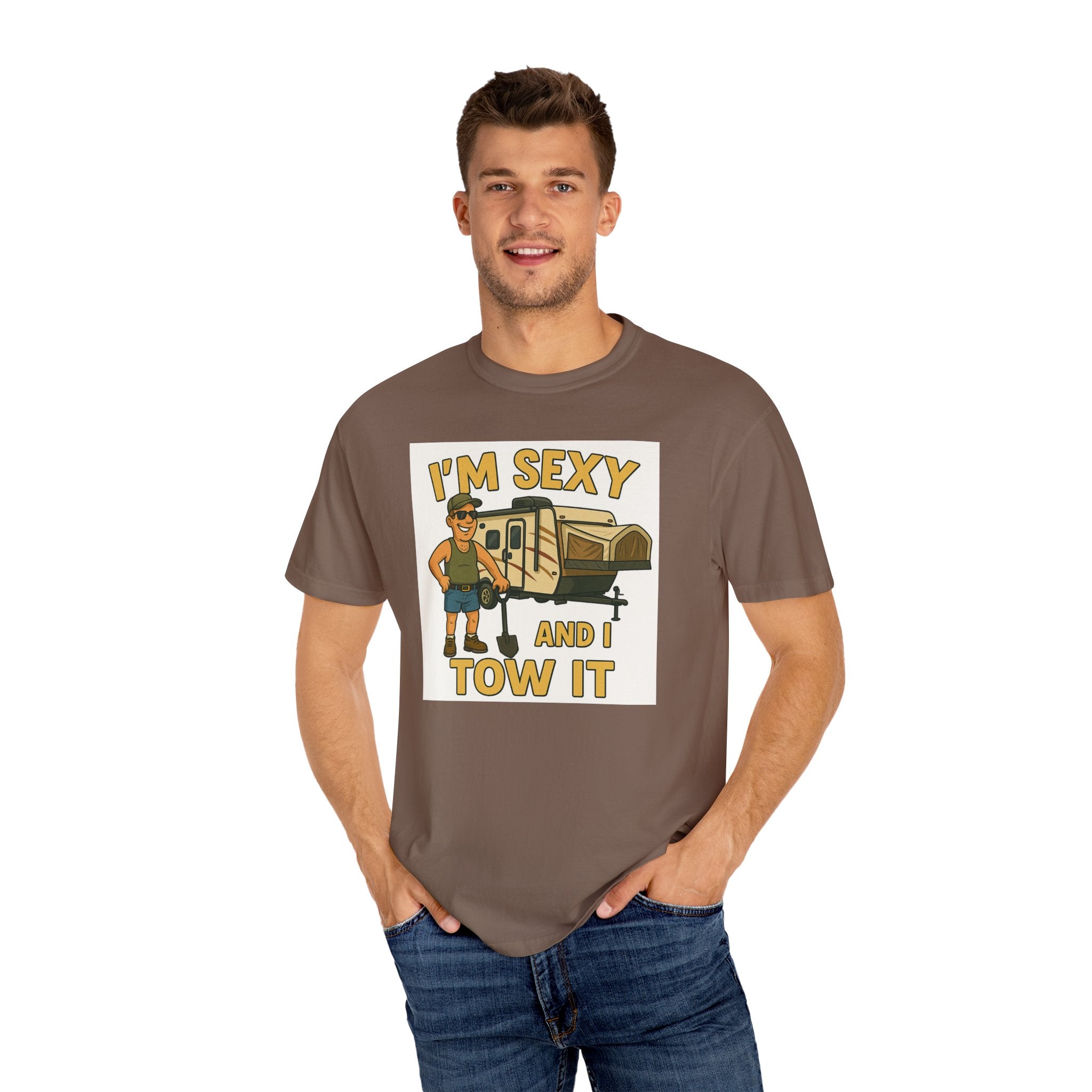 Funny Unisex T-Shirt - "I'm Sexy and I Tow It" - Perfect for RV Enthusiasts and Camping Lovers