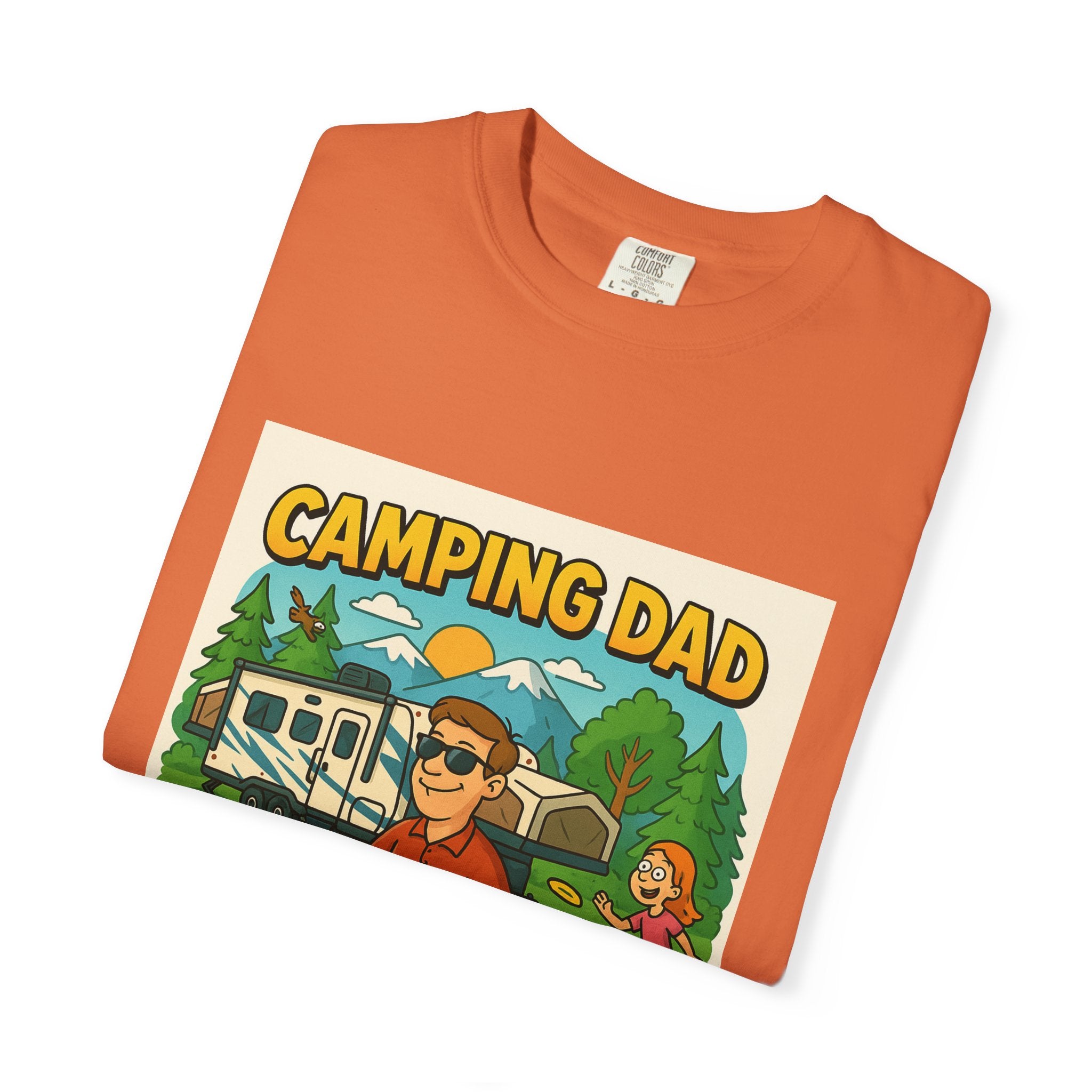 Camping Dad Unisex Garment-Dyed T-Shirt - Perfect for Family Outdoor Adventures