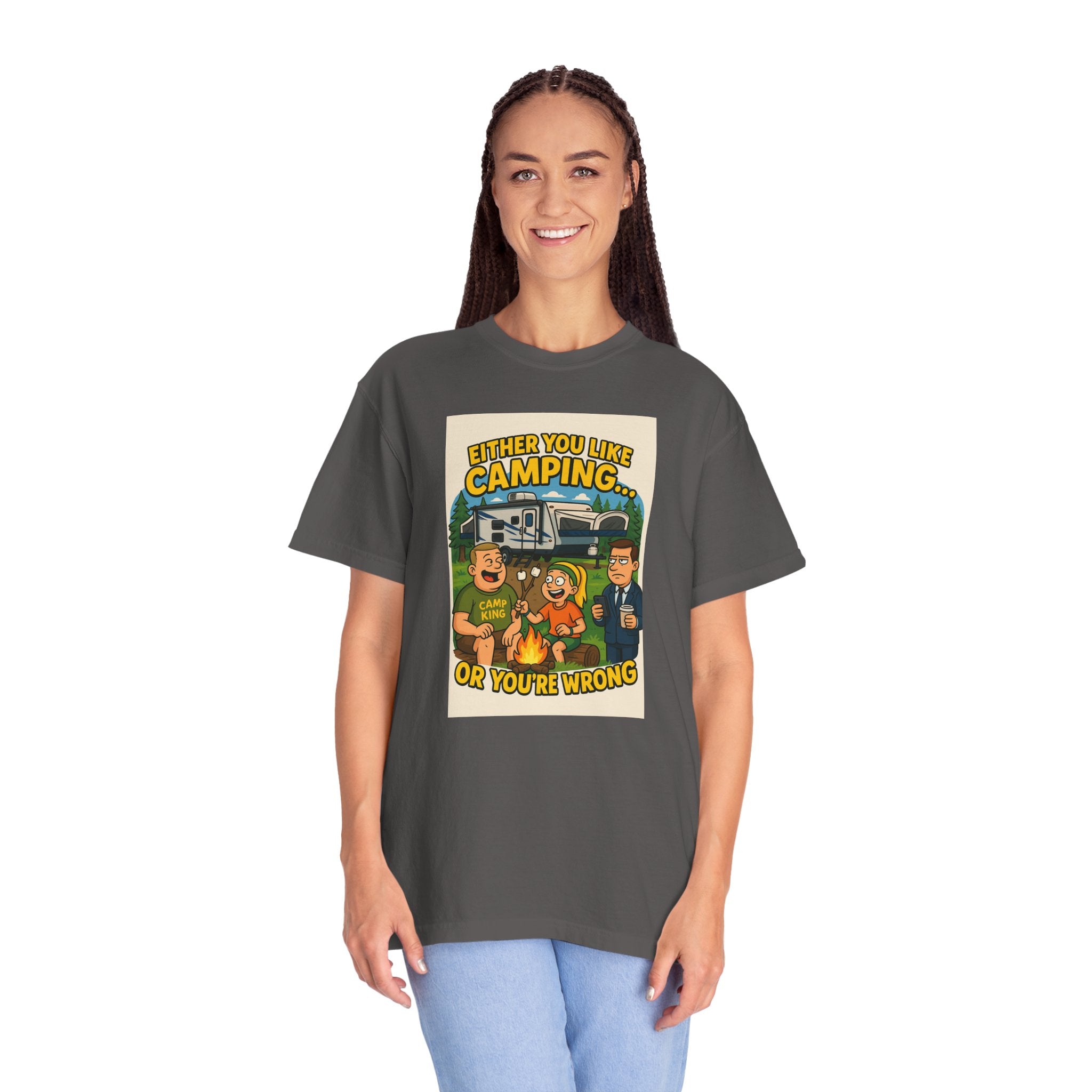 Camping Humor Unisex Garment-Dyed T-shirt – Perfect for Outdoors Enthusiasts