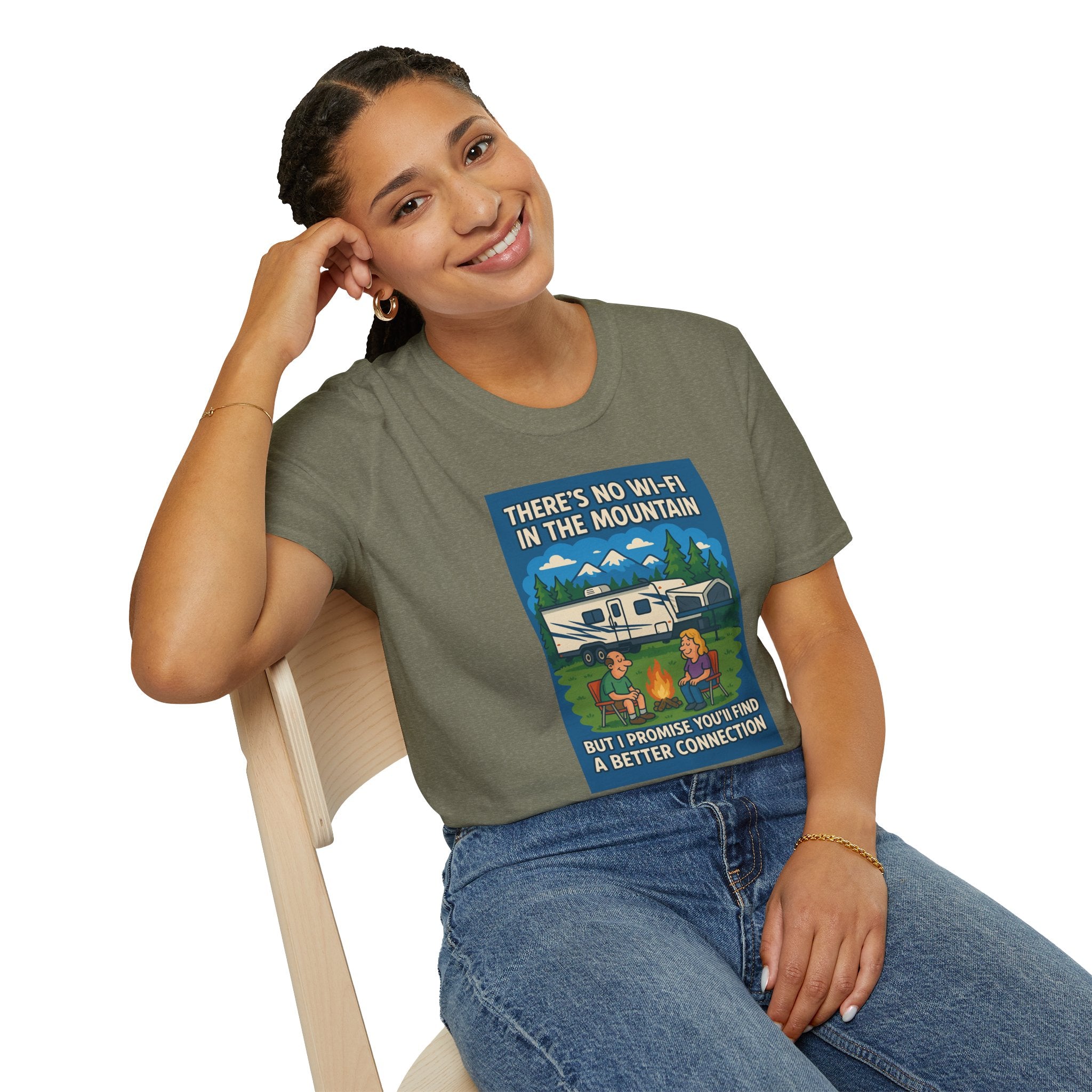 Camping Connection Unisex Softstyle T-Shirt - Fun Outdoor Adventure Tee