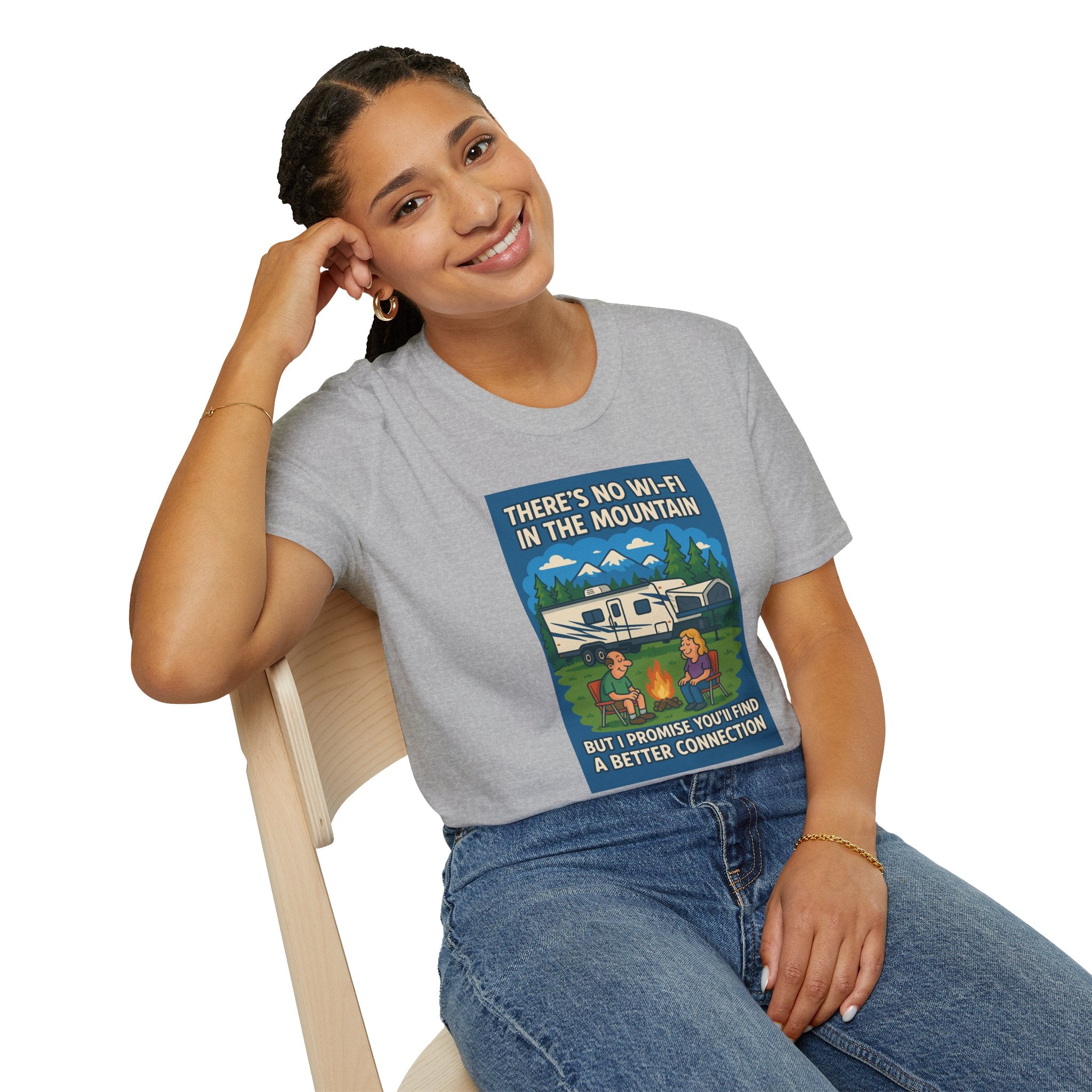Camping Connection Unisex Softstyle T-Shirt - Fun Outdoor Adventure Tee