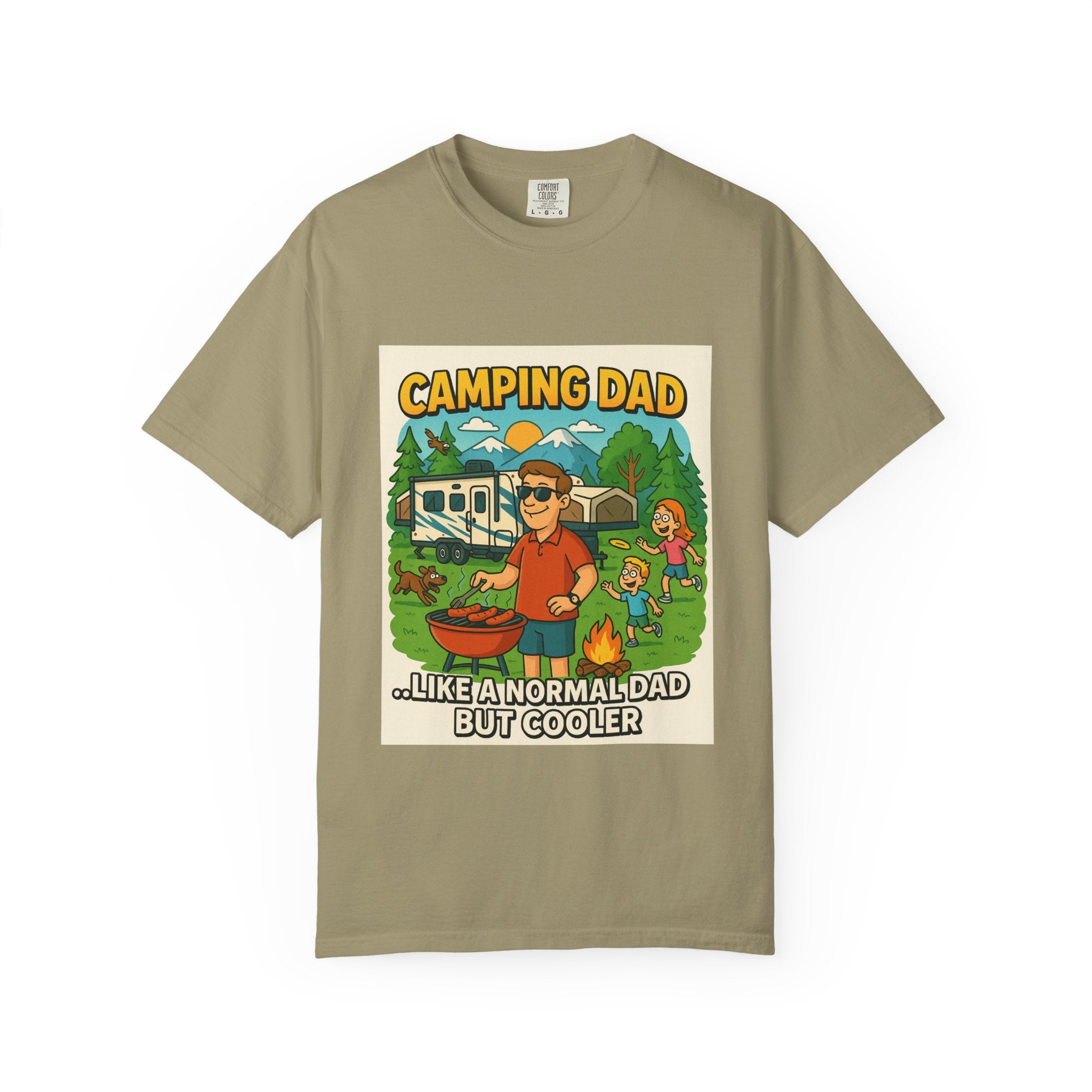 Camping Dad Unisex Garment-Dyed T-Shirt - Perfect for Family Outdoor Adventures