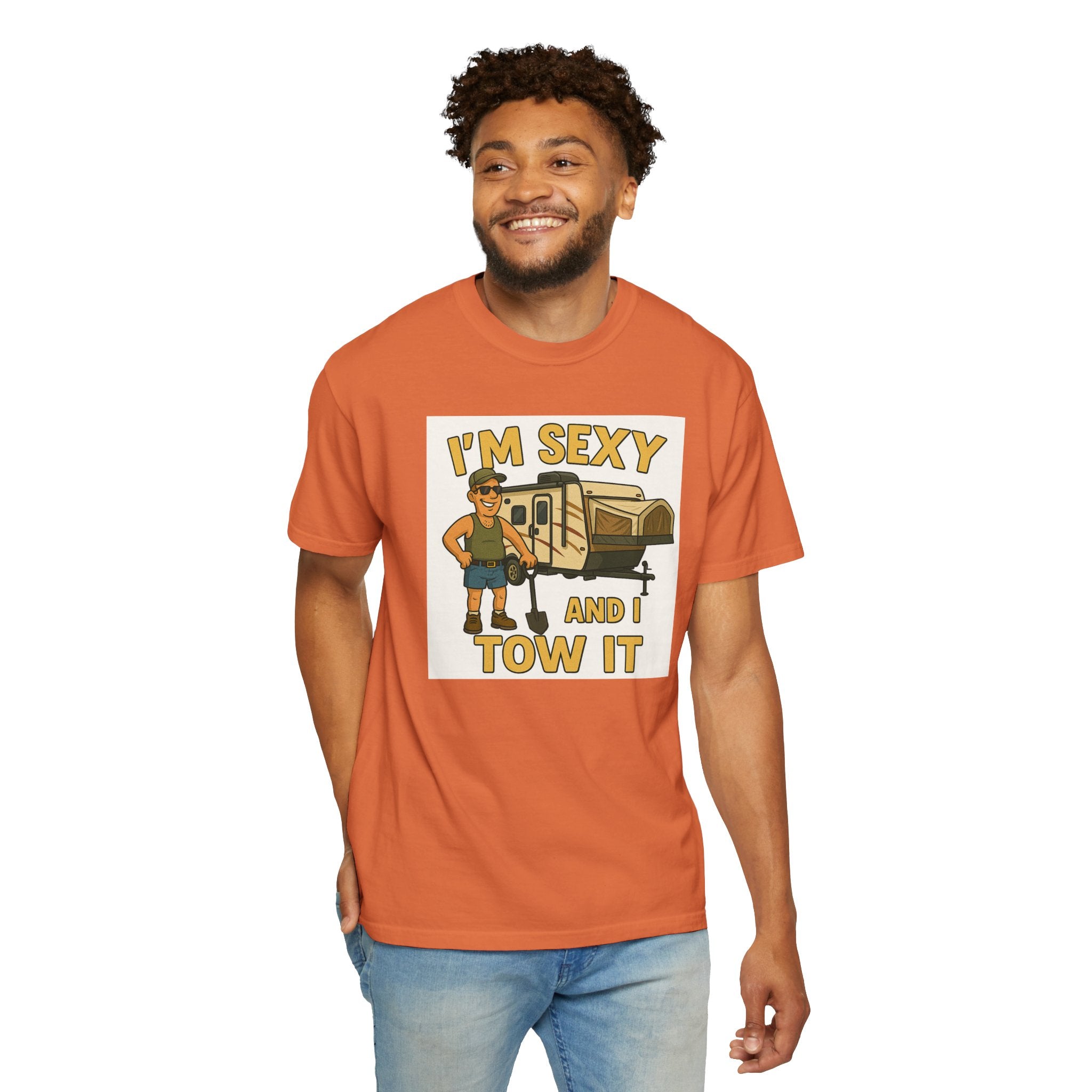 Funny Unisex T-Shirt - "I'm Sexy and I Tow It" - Perfect for RV Enthusiasts and Camping Lovers