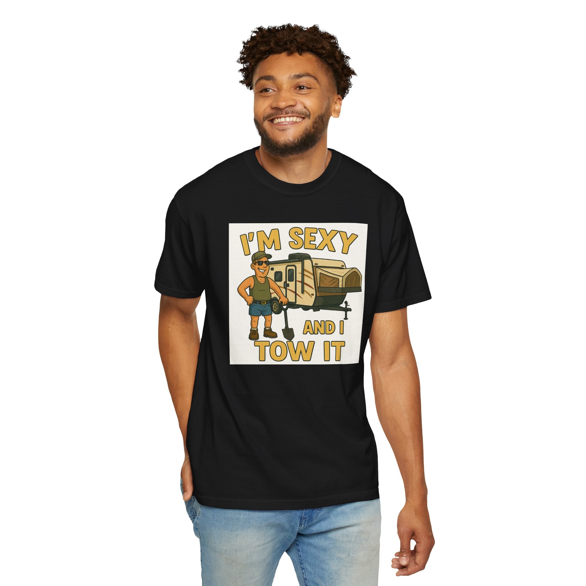 Funny Unisex T-Shirt - "I'm Sexy and I Tow It" - Perfect for RV Enthusiasts and Camping Lovers