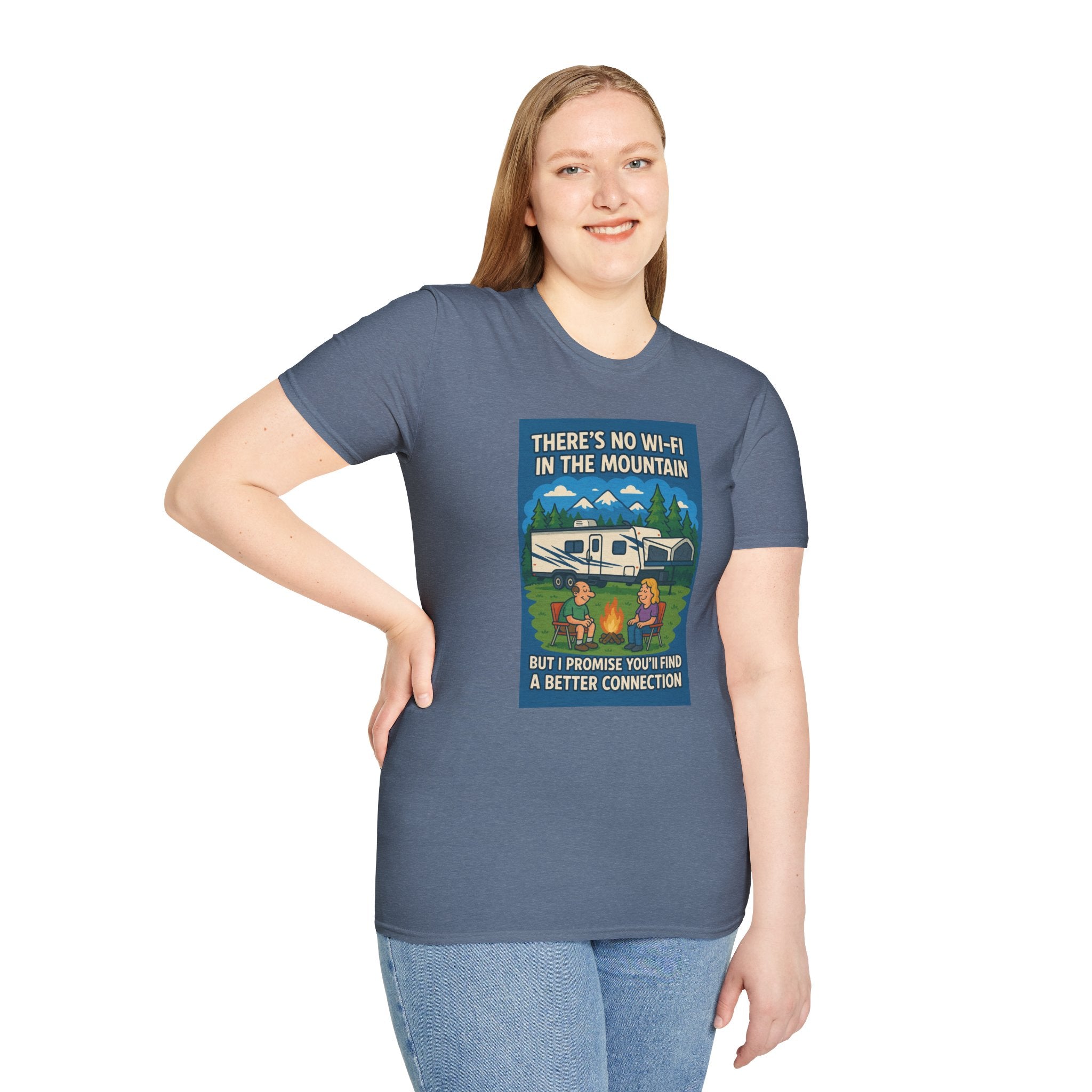 Camping Connection Unisex Softstyle T-Shirt - Fun Outdoor Adventure Tee