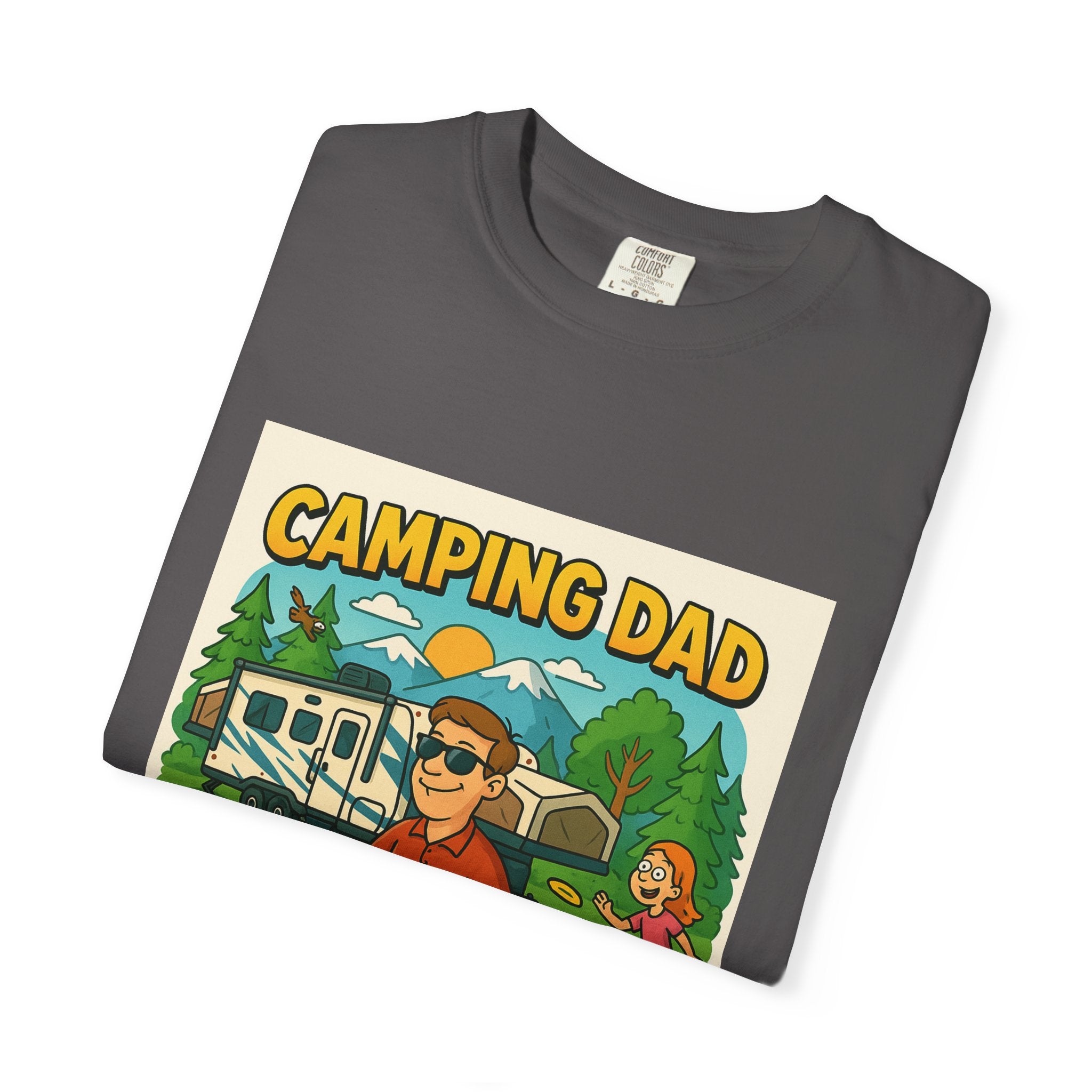 Camping Dad Unisex Garment-Dyed T-Shirt - Perfect for Family Outdoor Adventures
