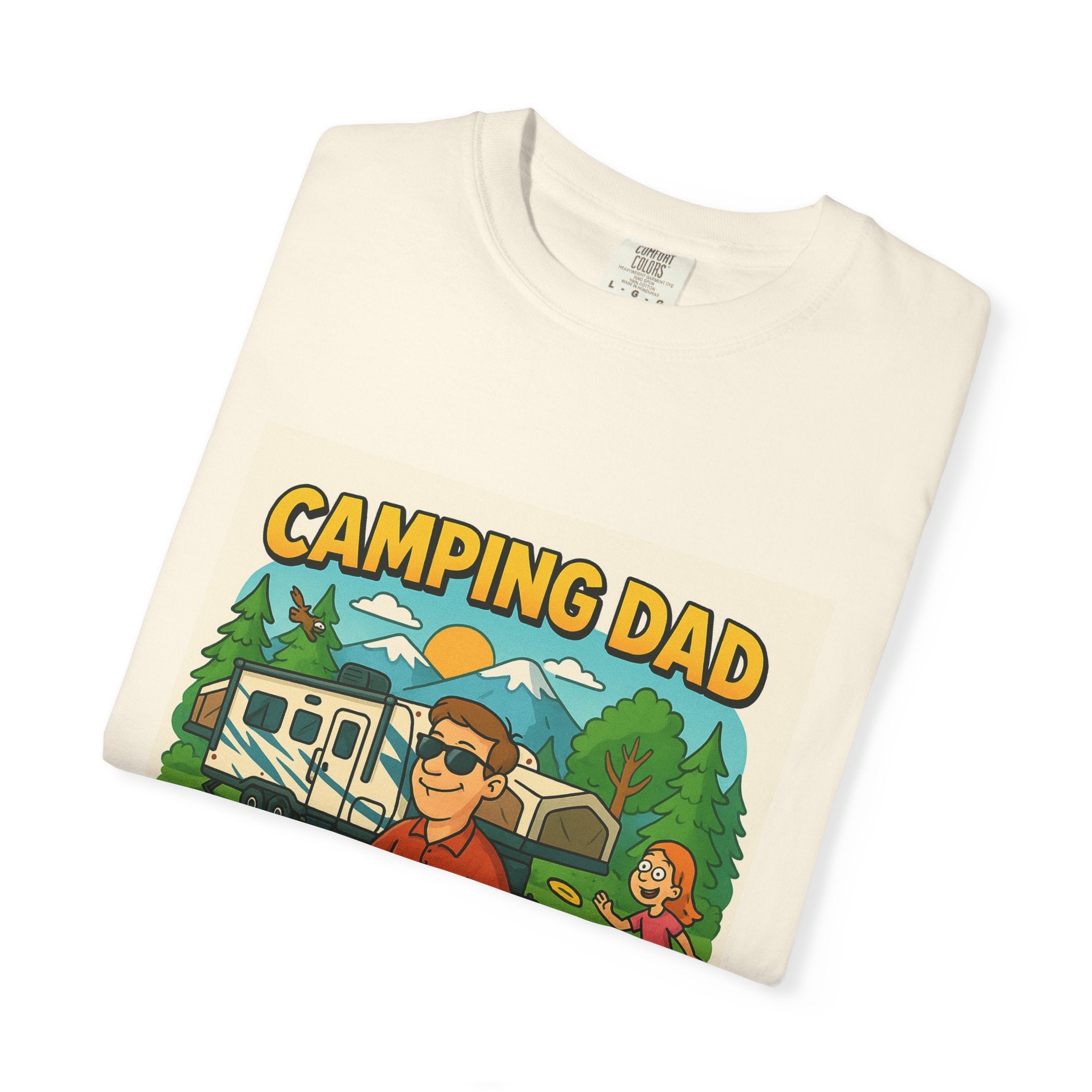Camping Dad Unisex Garment-Dyed T-Shirt - Perfect for Family Outdoor Adventures