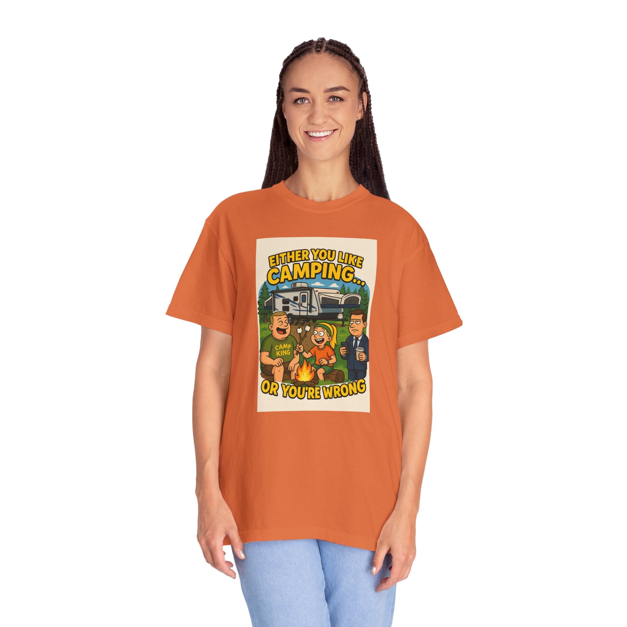 Camping Humor Unisex Garment-Dyed T-shirt – Perfect for Outdoors Enthusiasts