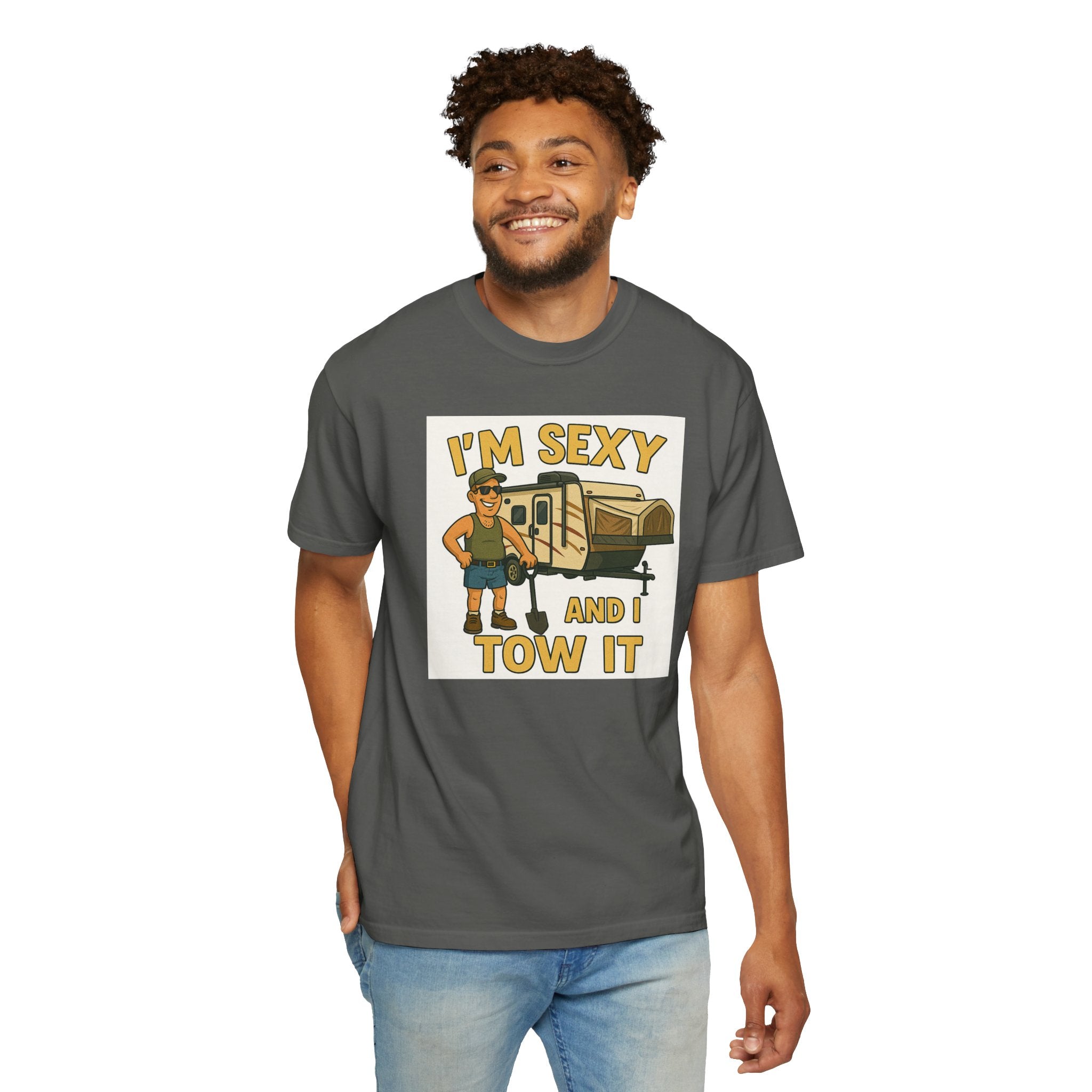 Funny Unisex T-Shirt - "I'm Sexy and I Tow It" - Perfect for RV Enthusiasts and Camping Lovers