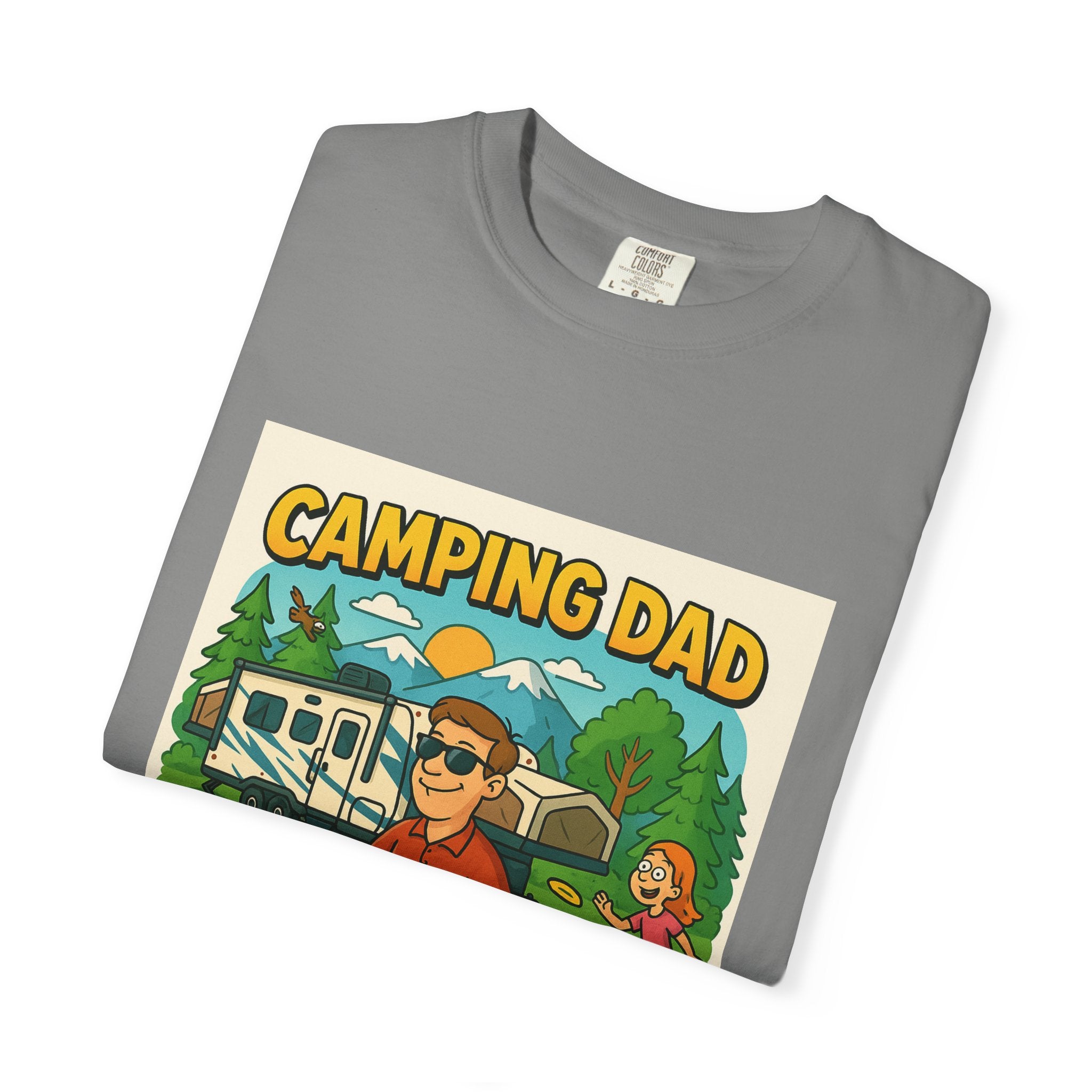 Camping Dad Unisex Garment-Dyed T-Shirt - Perfect for Family Outdoor Adventures
