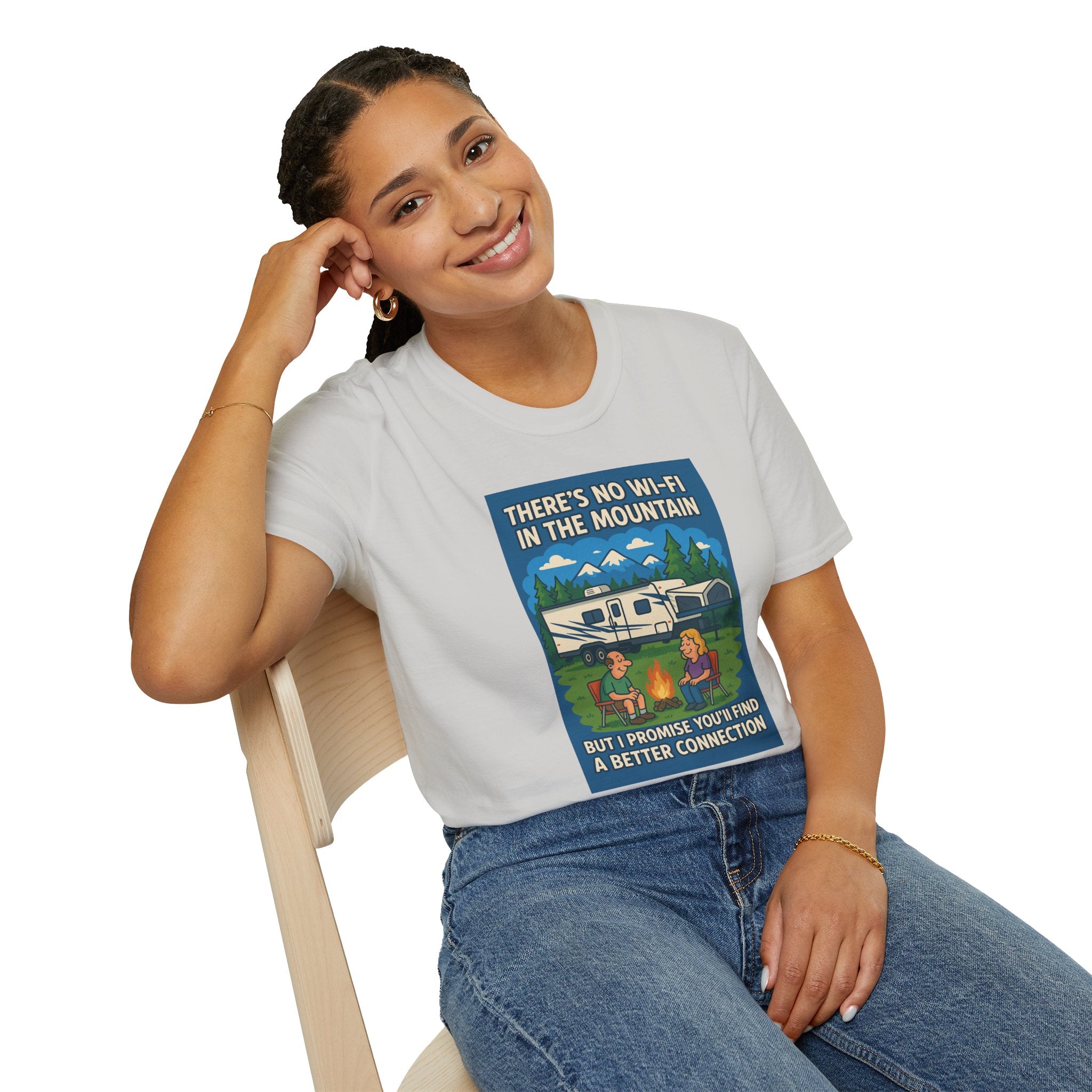 Camping Connection Unisex Softstyle T-Shirt - Fun Outdoor Adventure Tee