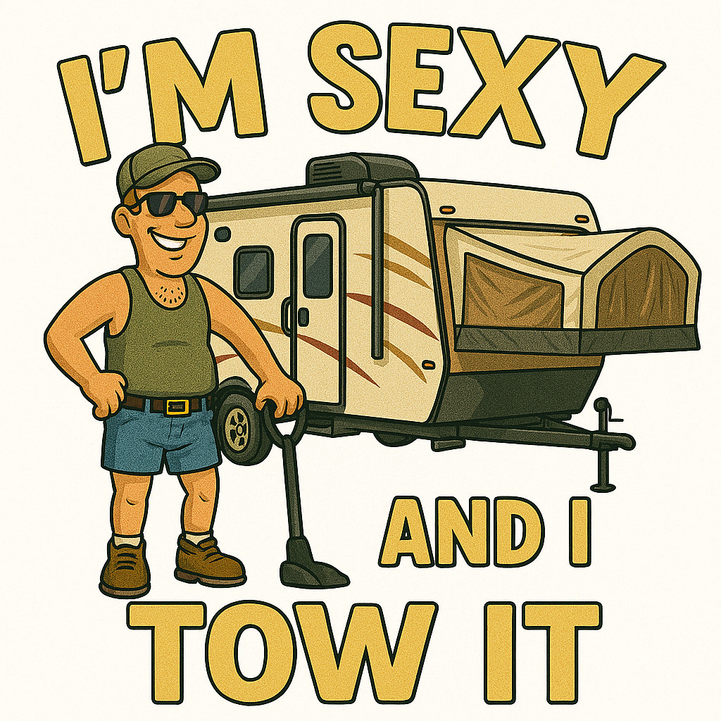 I'm sexy and I tow it - Hybrid Camper Stainless Steel Travel Mug