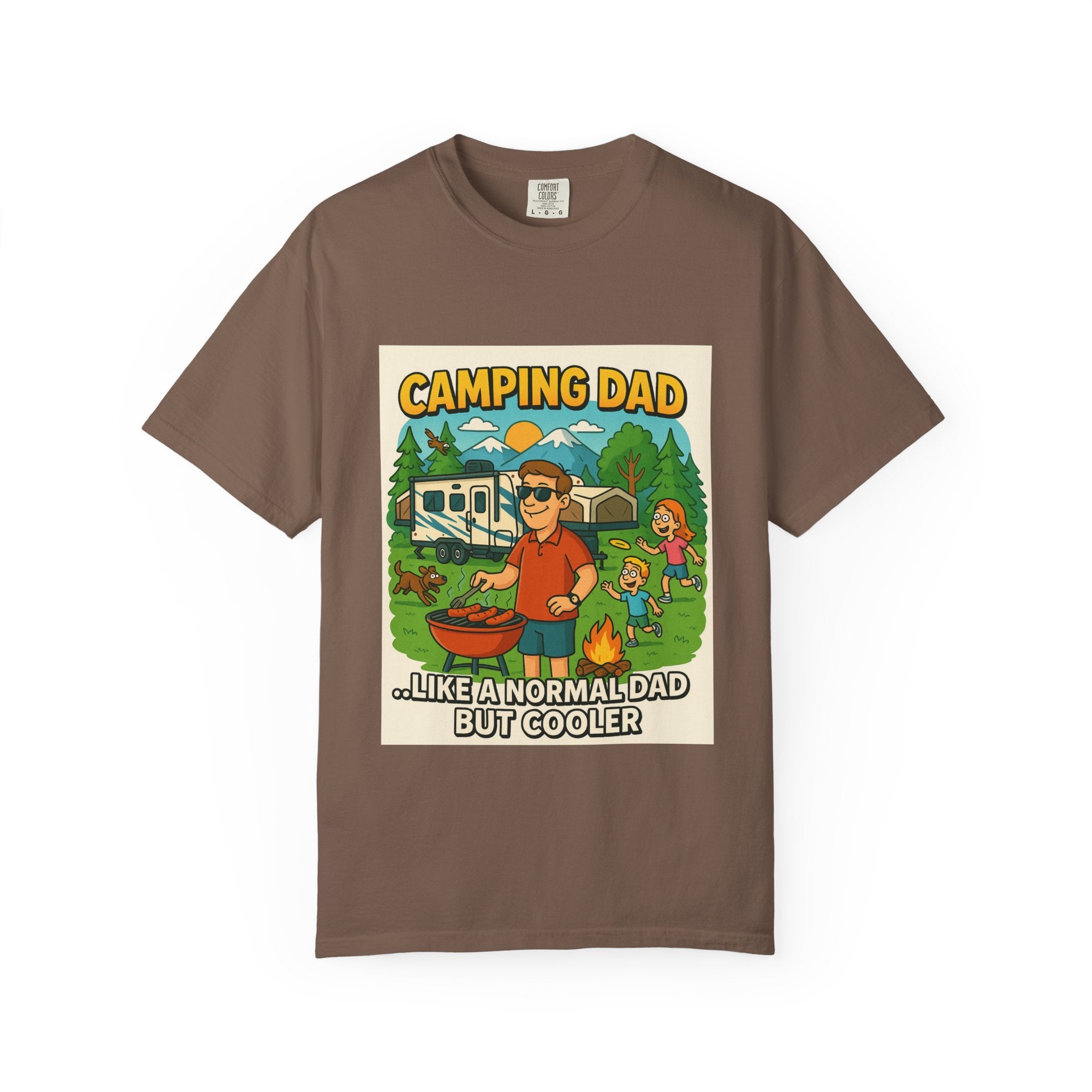 Camping Dad Unisex Garment-Dyed T-Shirt - Perfect for Family Outdoor Adventures