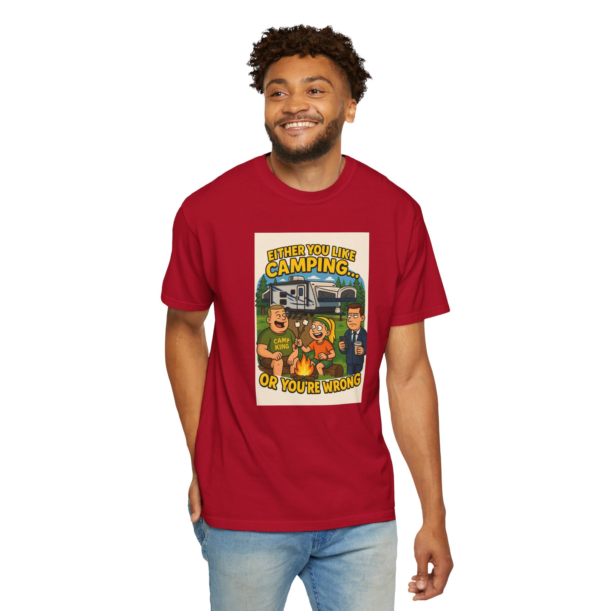 Camping Humor Unisex Garment-Dyed T-shirt – Perfect for Outdoors Enthusiasts