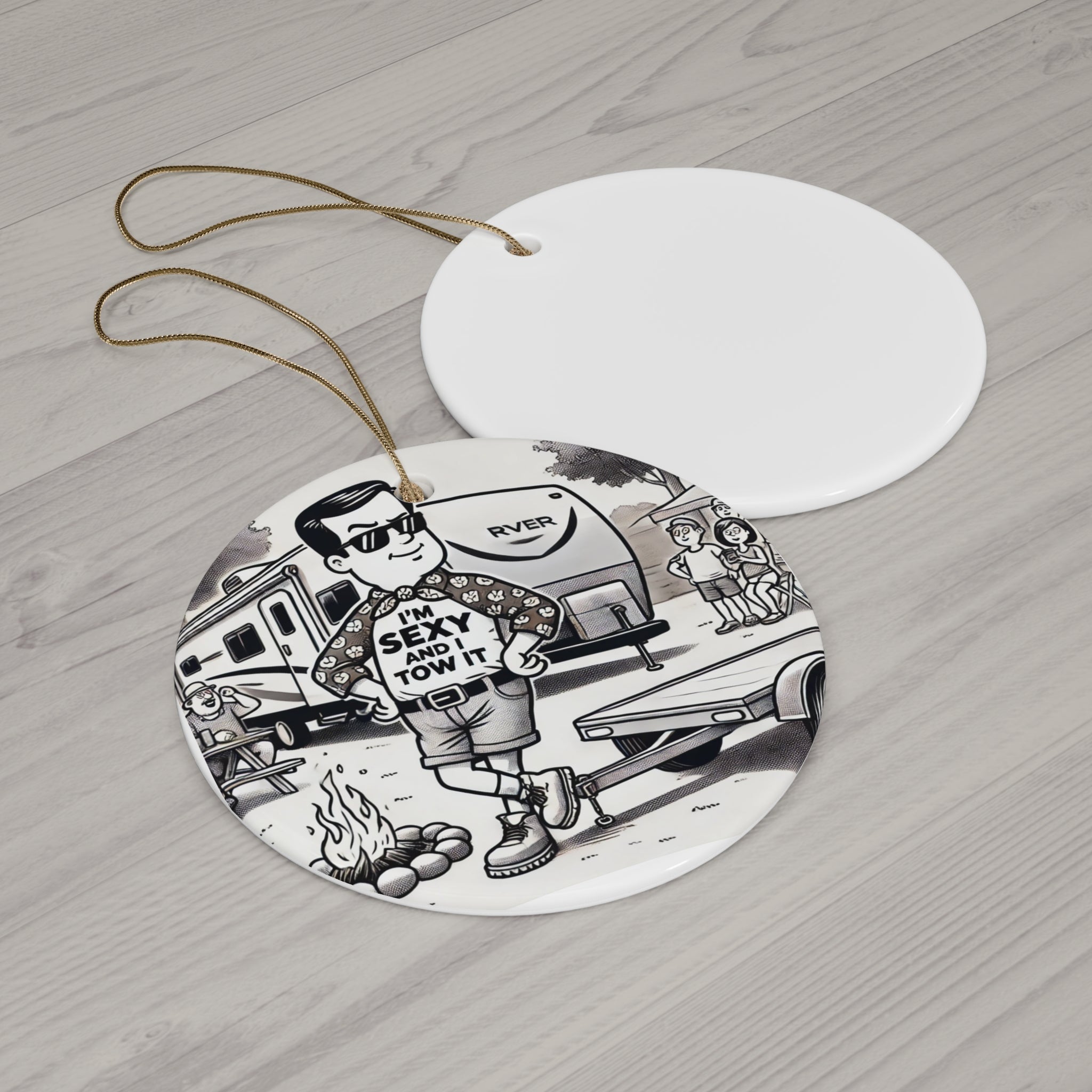 ✅ Ornament, Funny Quote Ceramic Christmas Decoration