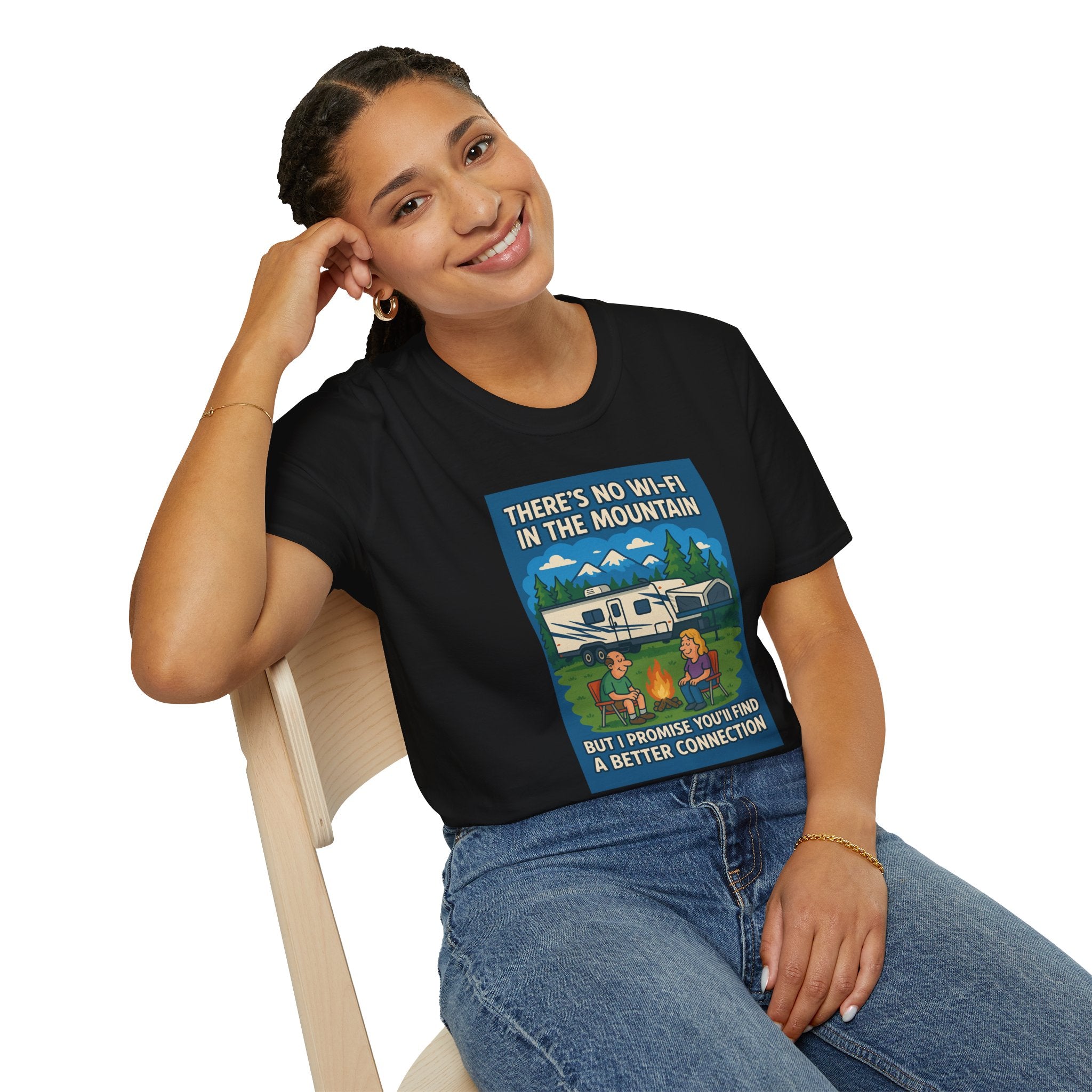 Camping Connection Unisex Softstyle T-Shirt - Fun Outdoor Adventure Tee