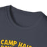 Camp Hair Don't Care Unisex Softstyle T-Shirt - Fun Summer Vibes for Campers
