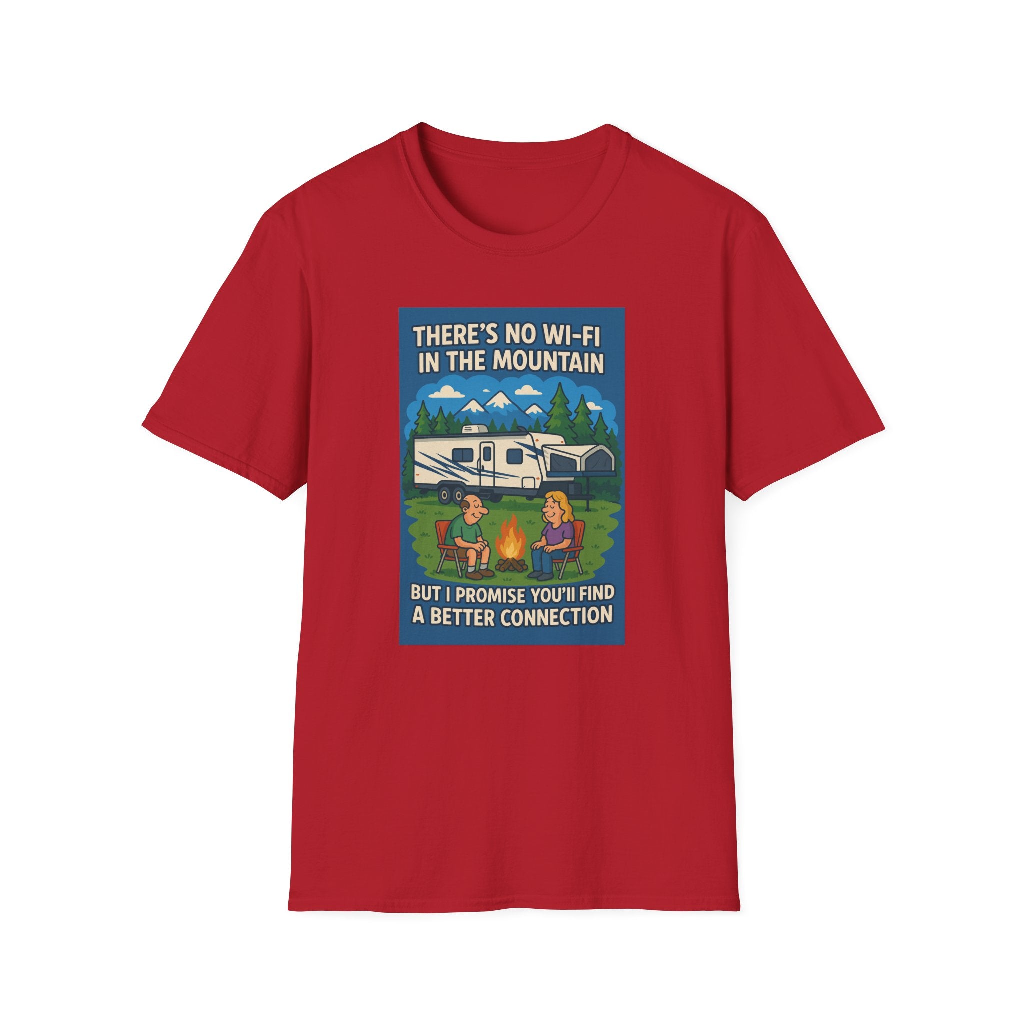 Camping Connection Unisex Softstyle T-Shirt - Fun Outdoor Adventure Tee