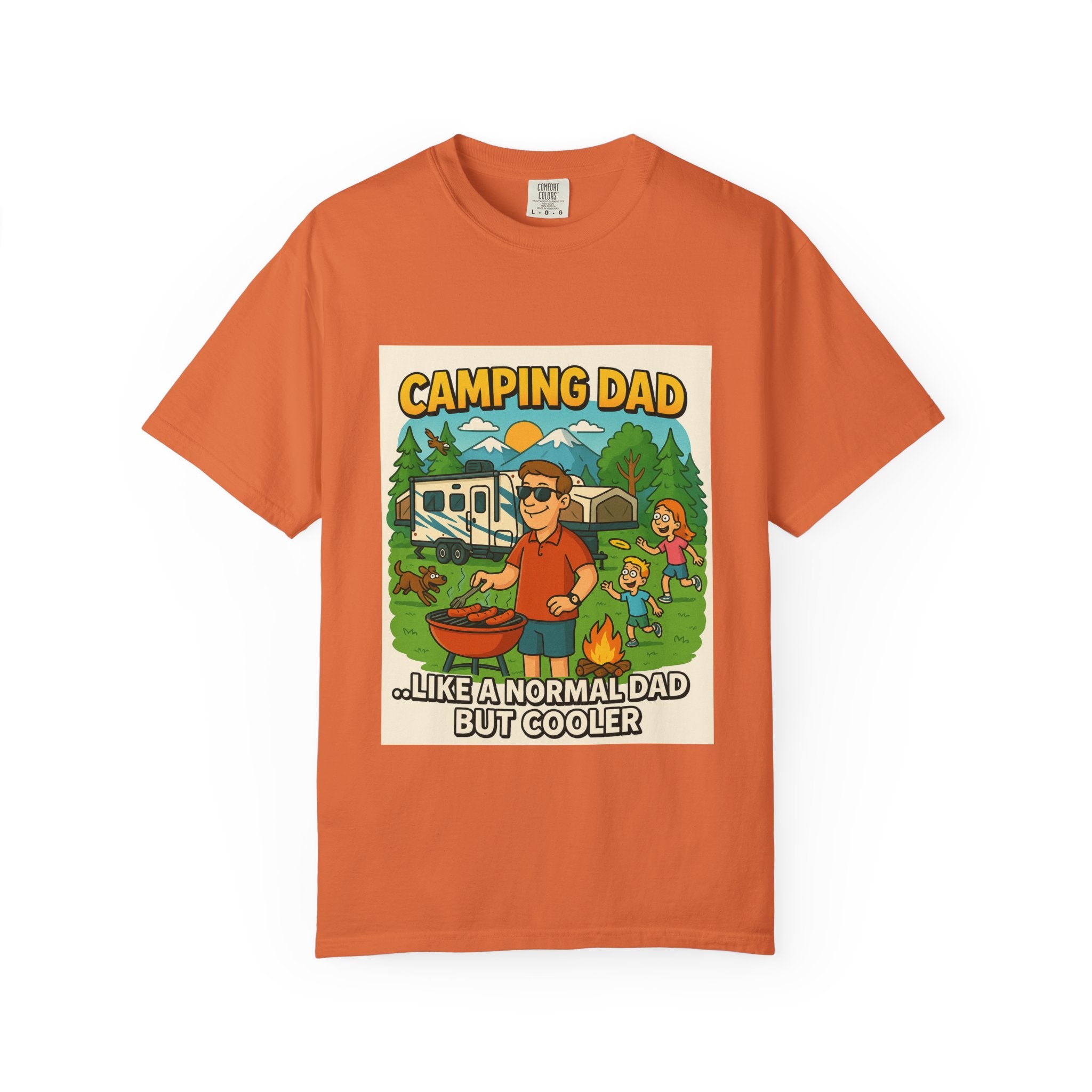 Camping Dad Unisex Garment-Dyed T-Shirt - Perfect for Family Outdoor Adventures