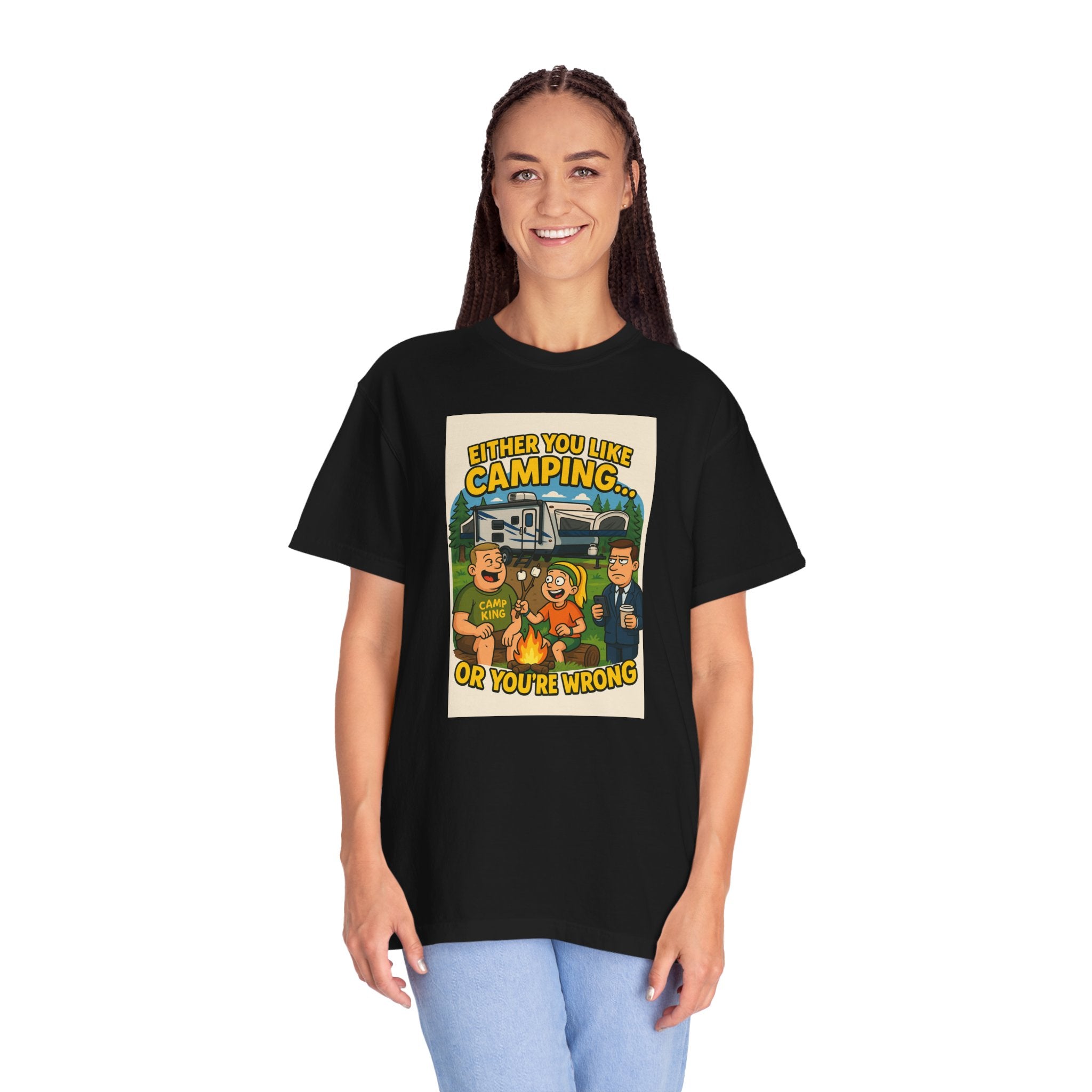Camping Humor Unisex Garment-Dyed T-shirt – Perfect for Outdoors Enthusiasts