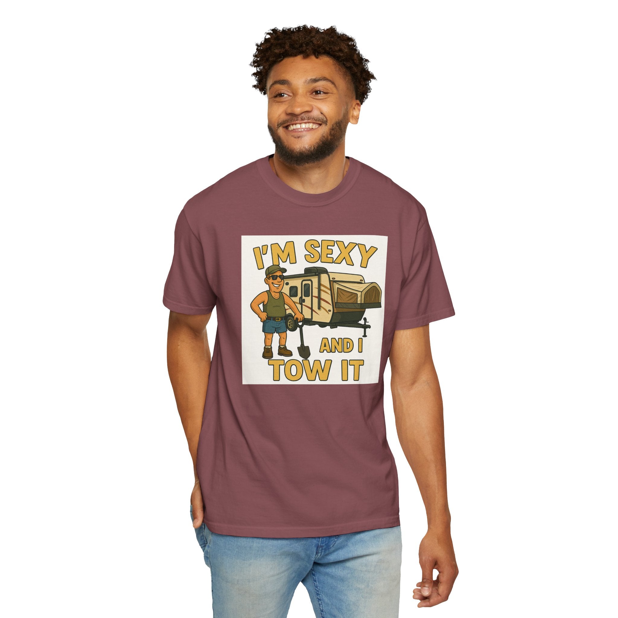Funny Unisex T-Shirt - "I'm Sexy and I Tow It" - Perfect for RV Enthusiasts and Camping Lovers