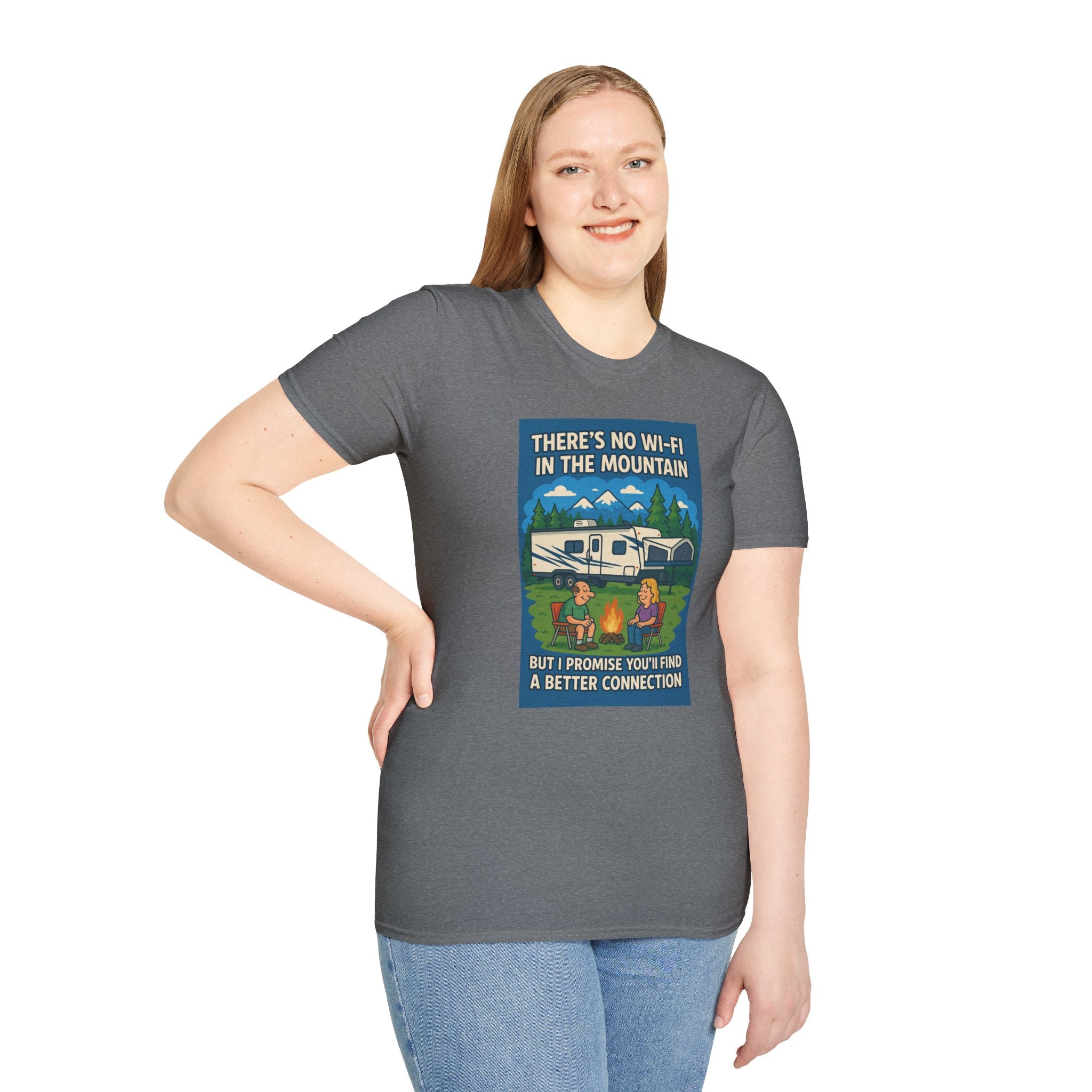 Camping Connection Unisex Softstyle T-Shirt - Fun Outdoor Adventure Tee